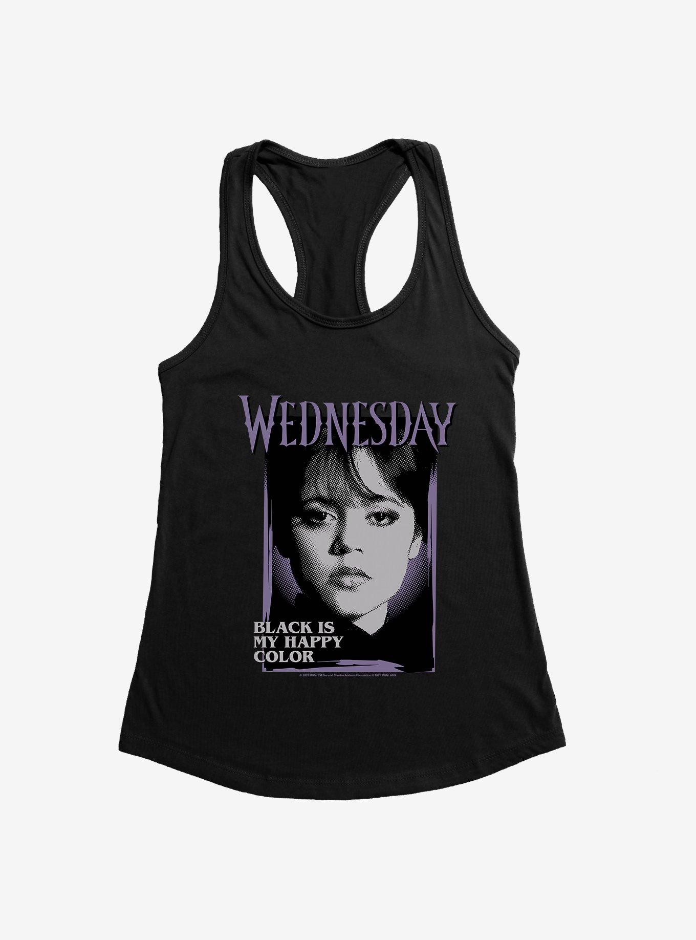 Wednesday Black Is My Happy Color Girls Tank, BLACK, hi-res