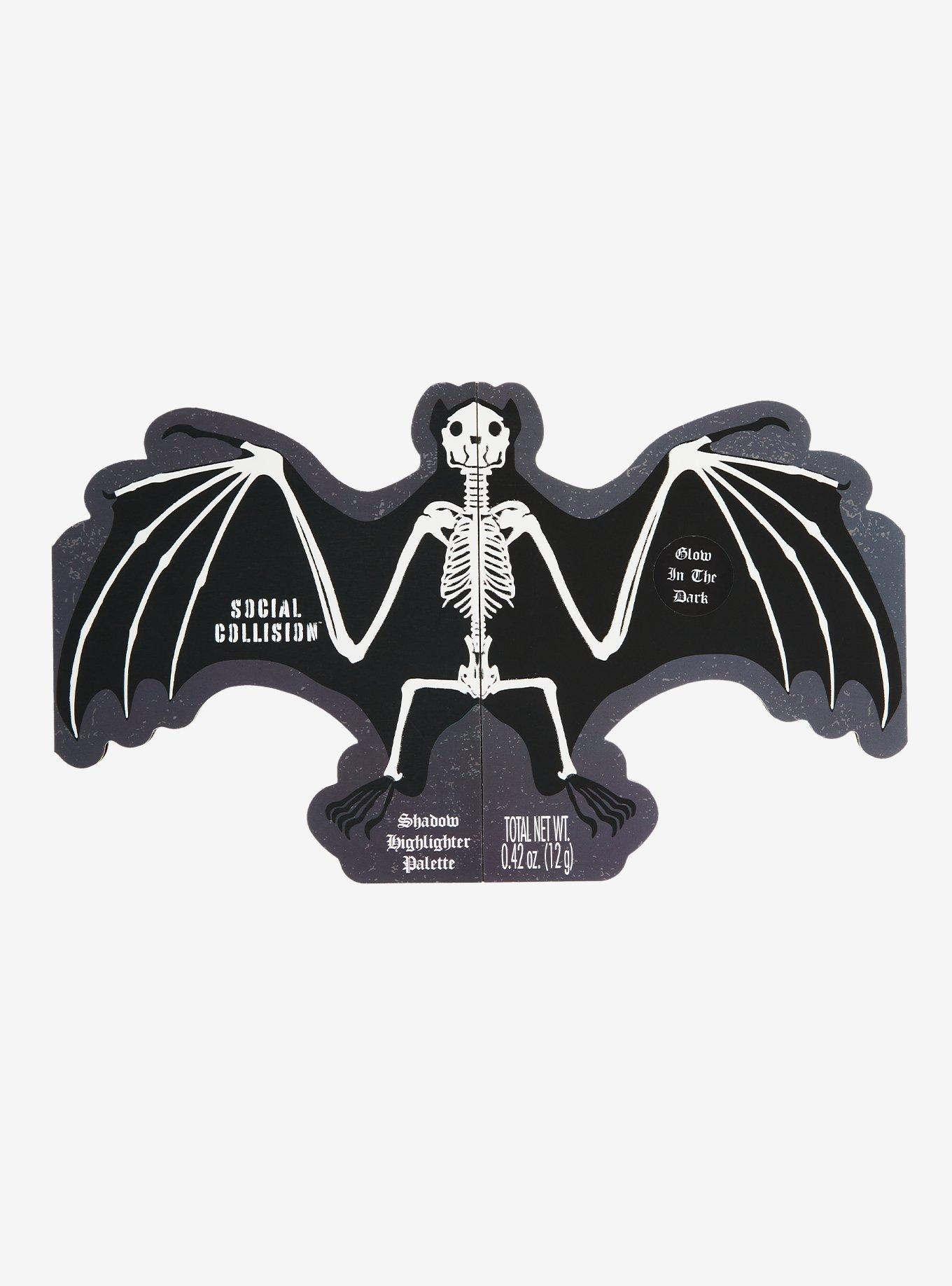 Social Collision Bat Skeleton Glow-In-The-Dark Eyeshadow & Highlighter Palette, , hi-res