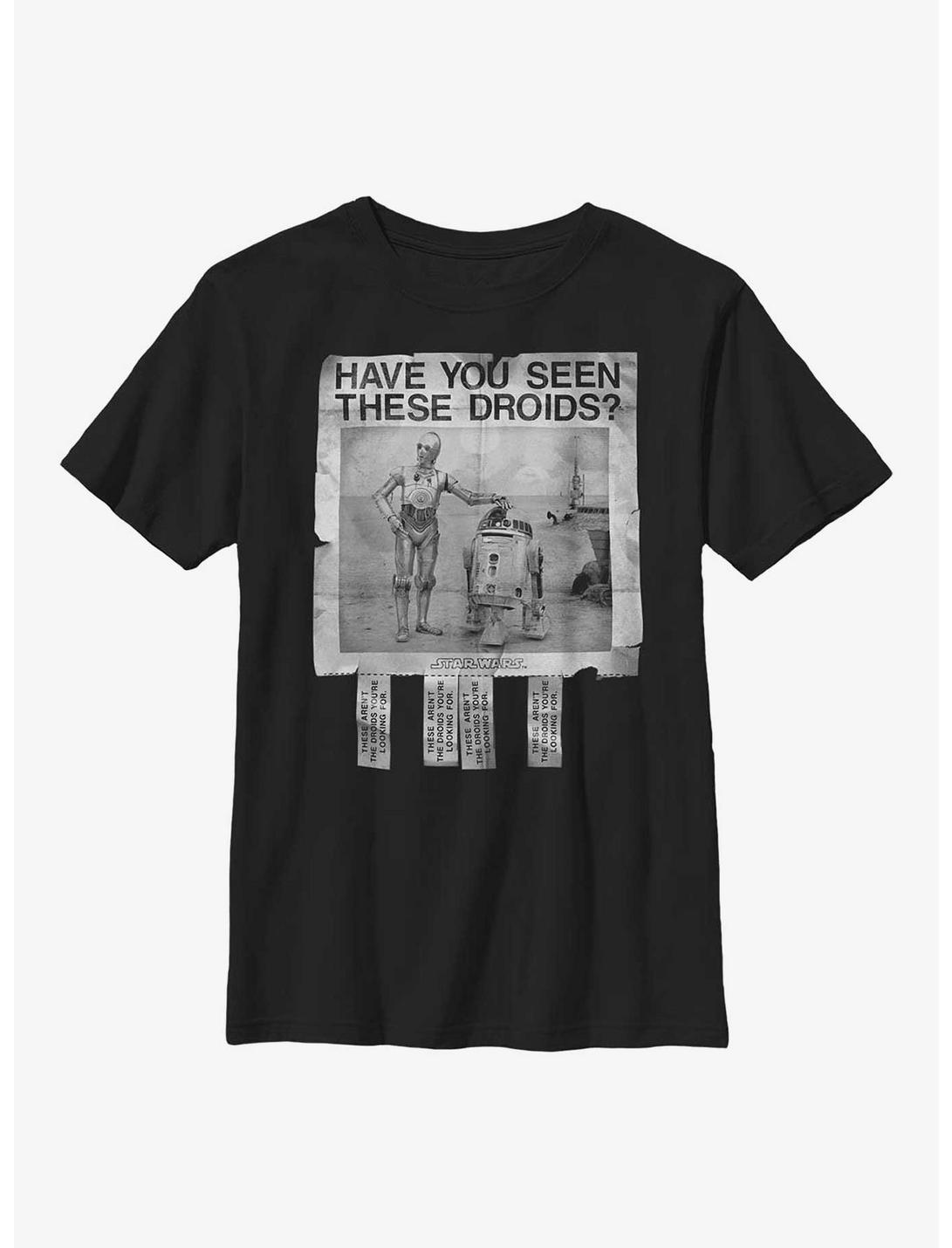 Star Wars Have You Seen These Droids? Youth T-Shirt, BLACK, hi-res