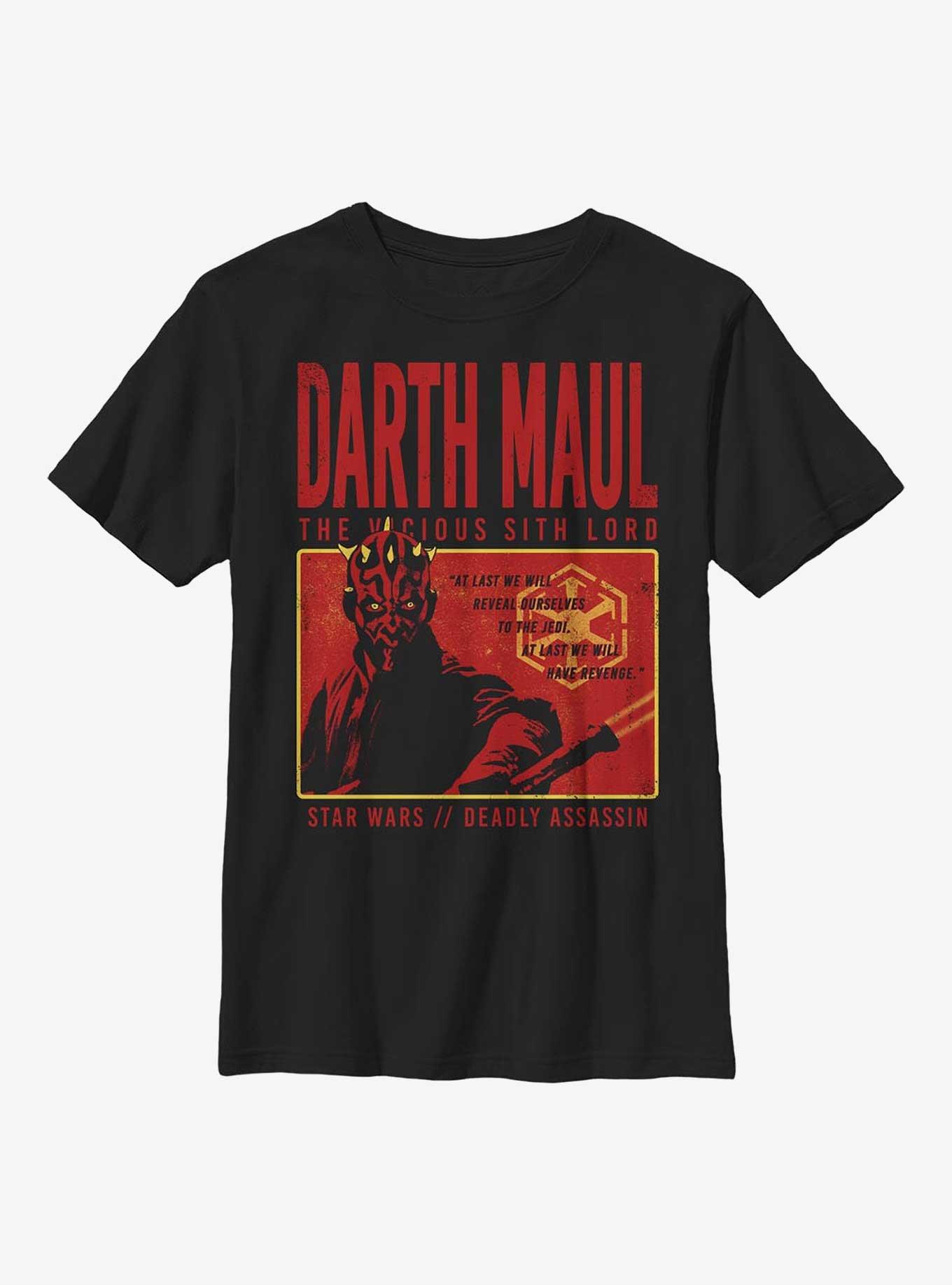 Star Wars Maul Horror Box Youth T-Shirt, BLACK, hi-res