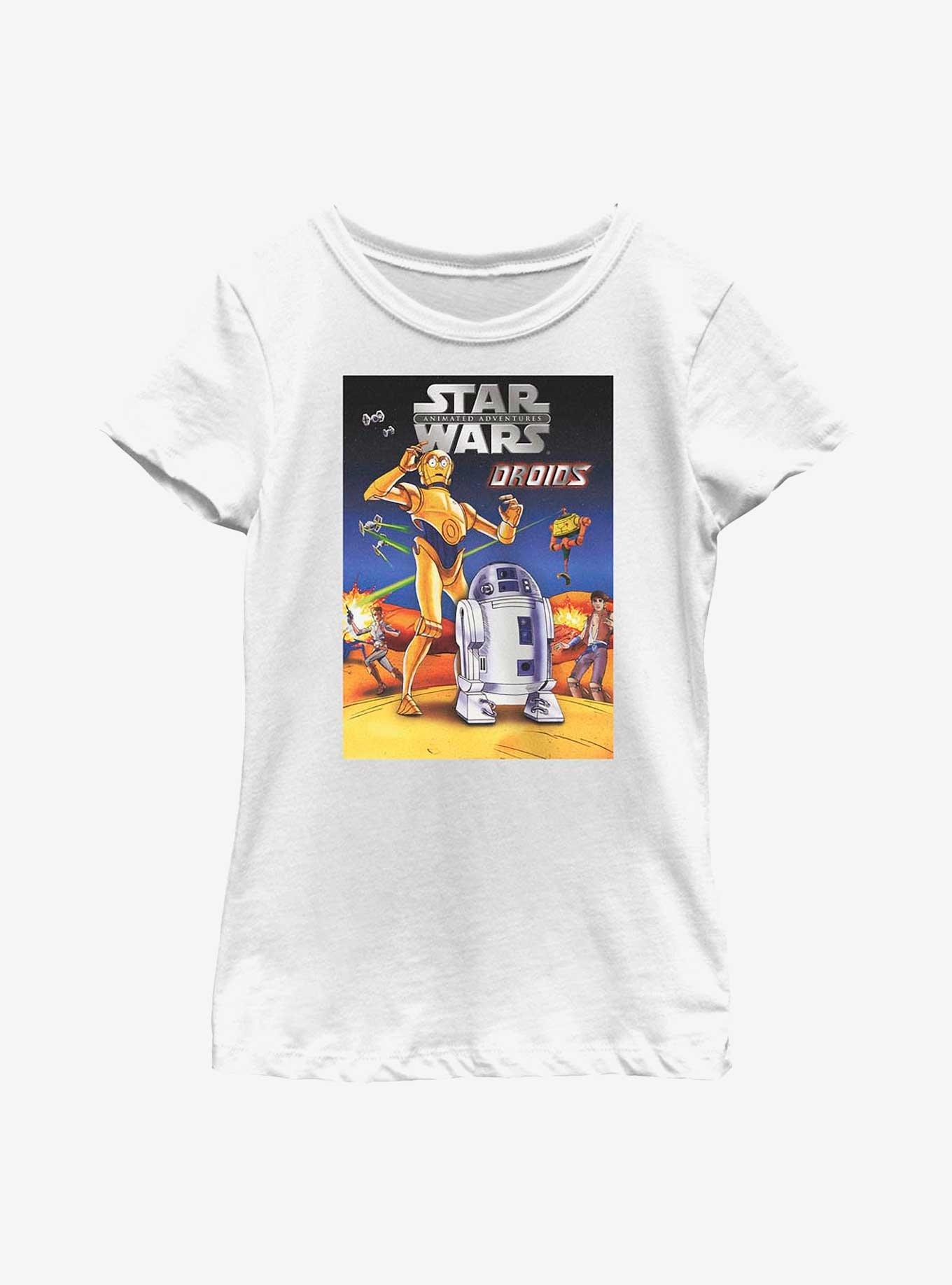 Star Wars Animated Droids Youth Girls T-Shirt, WHITE, hi-res