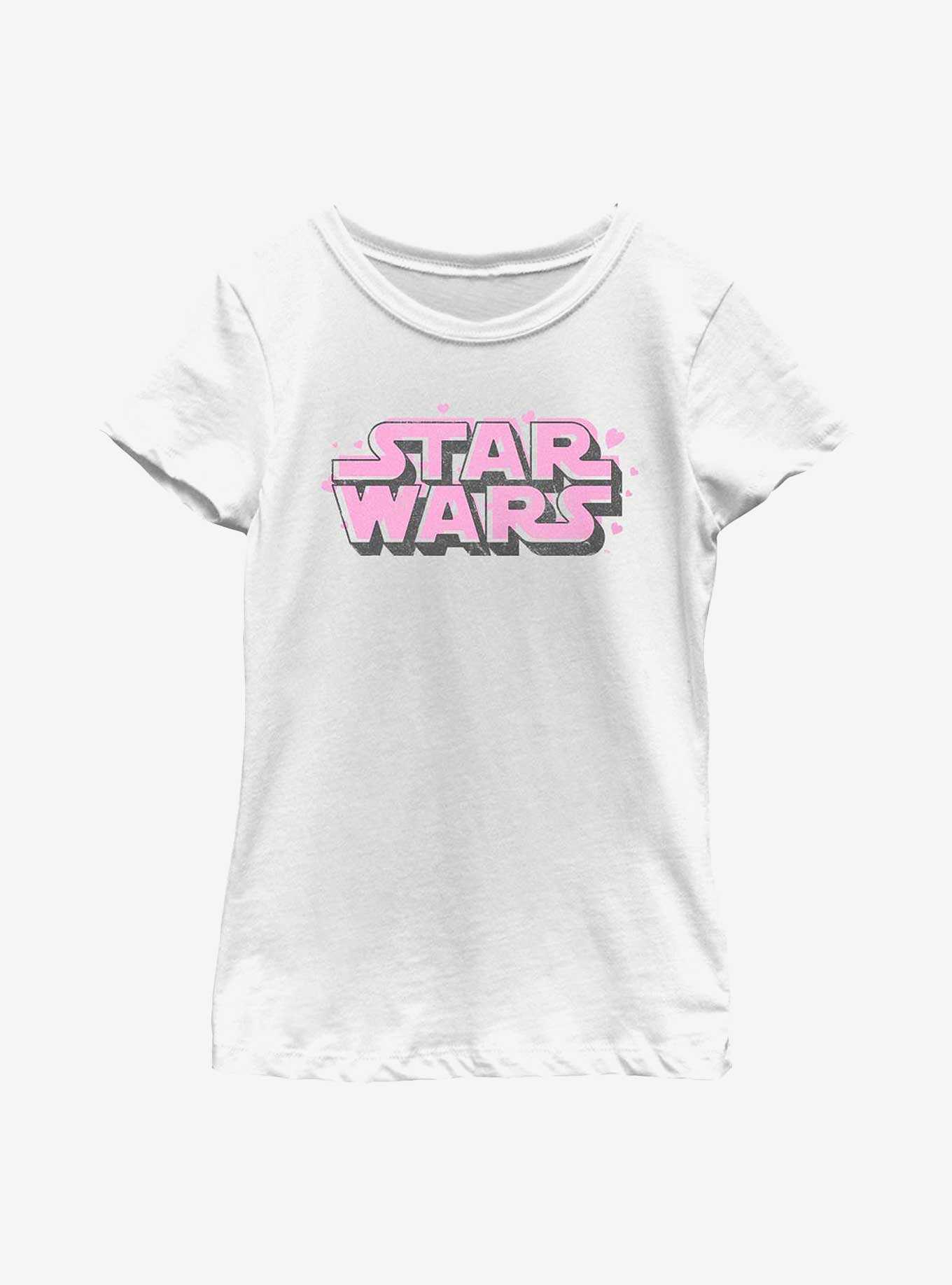 Star Wars Floating Hearts Logo Youth Girls T-Shirt, , hi-res