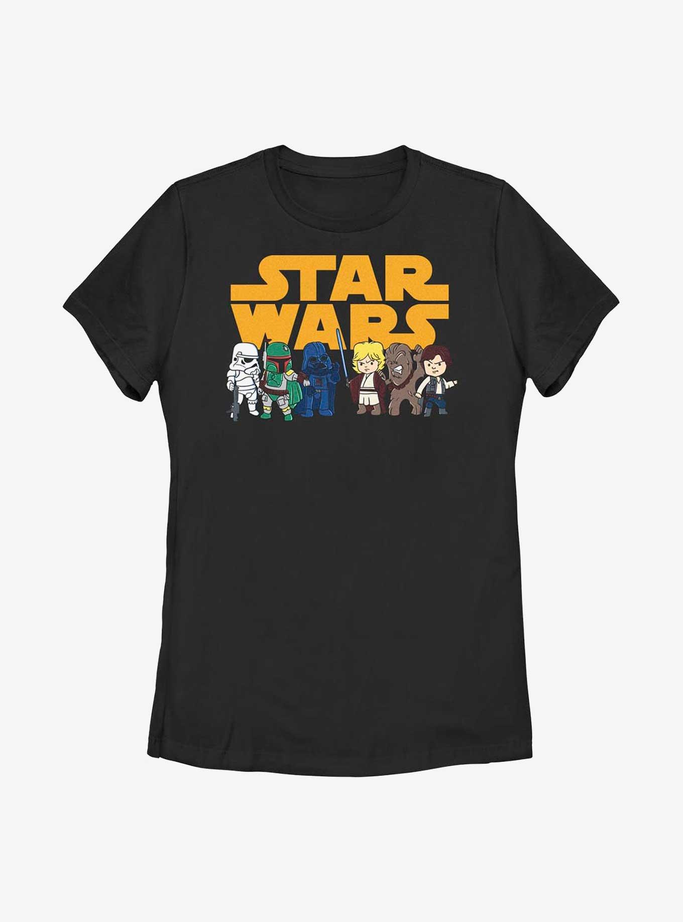 Star Wars Chibi Wars Womens T-Shirt, BLACK, hi-res