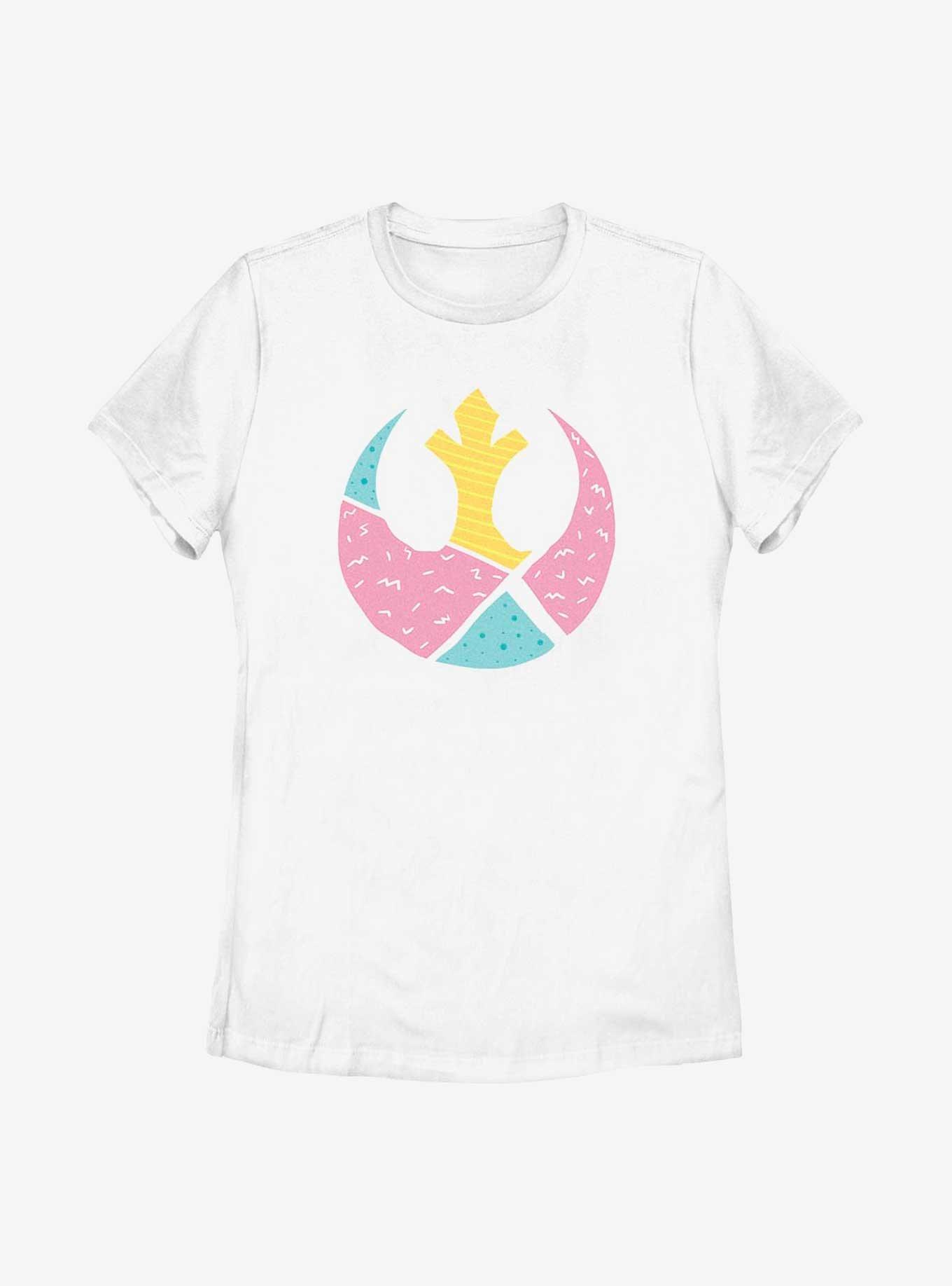 Star Wars Geometric Shaped Rebel Symbol Womens T-Shirt, WHITE, hi-res