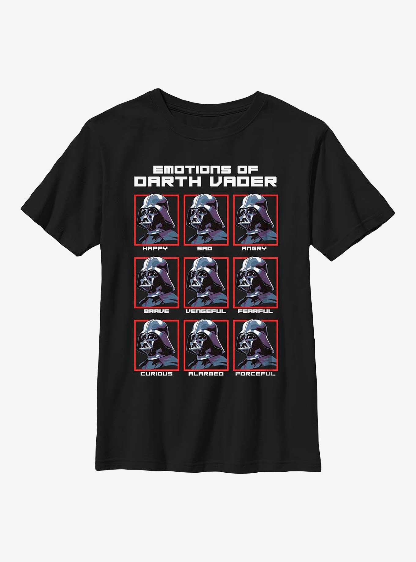 Star Wars Darth Vader Emotions Youth T-Shirt, BLACK, hi-res