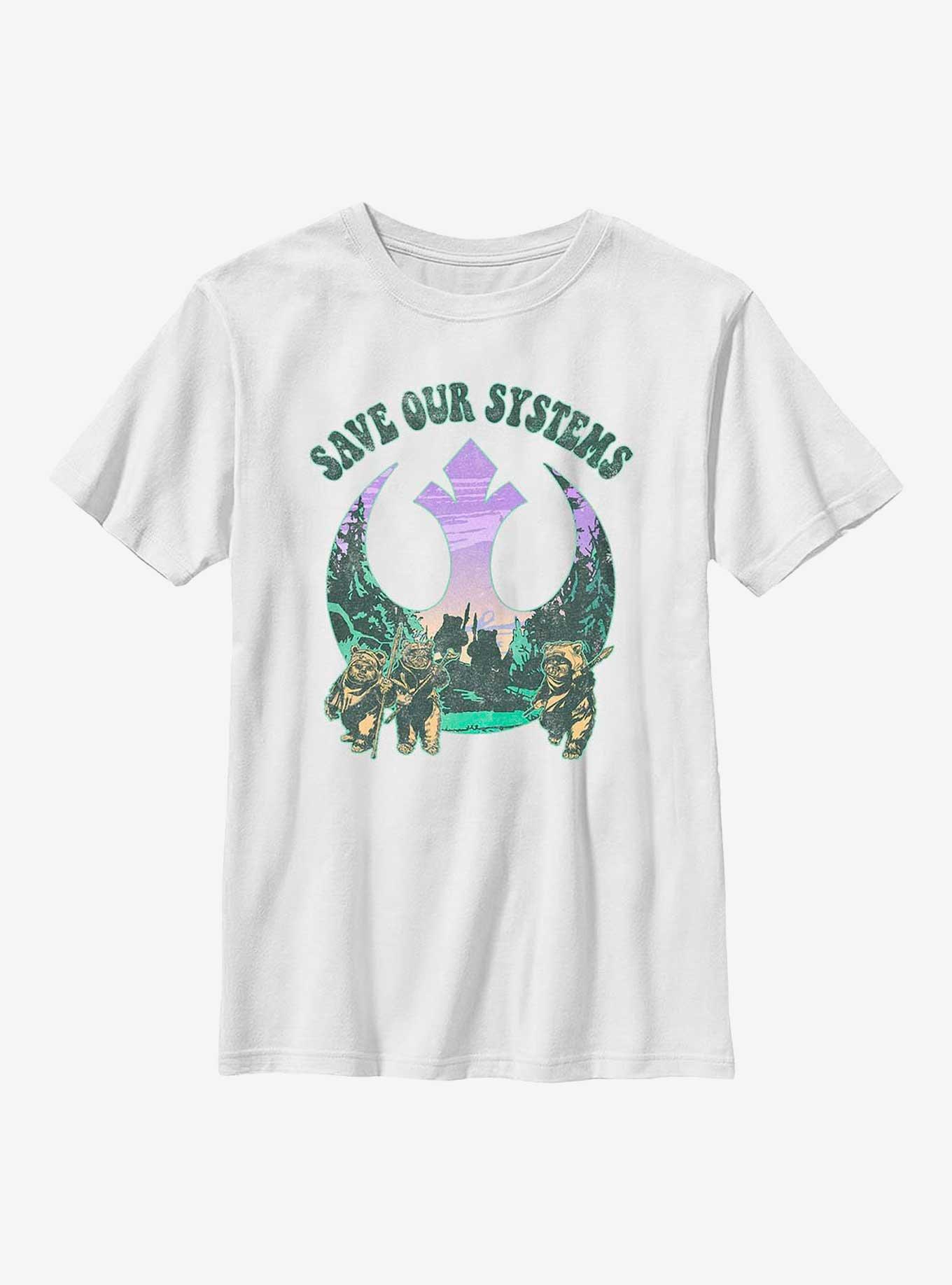 Star Wars Save Our Systems Youth T-Shirt, WHITE, hi-res