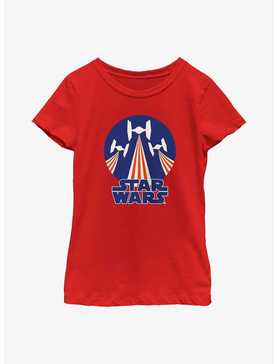 Star Wars Tie Figher Flag Stamp Youth Girls T-Shirt, , hi-res