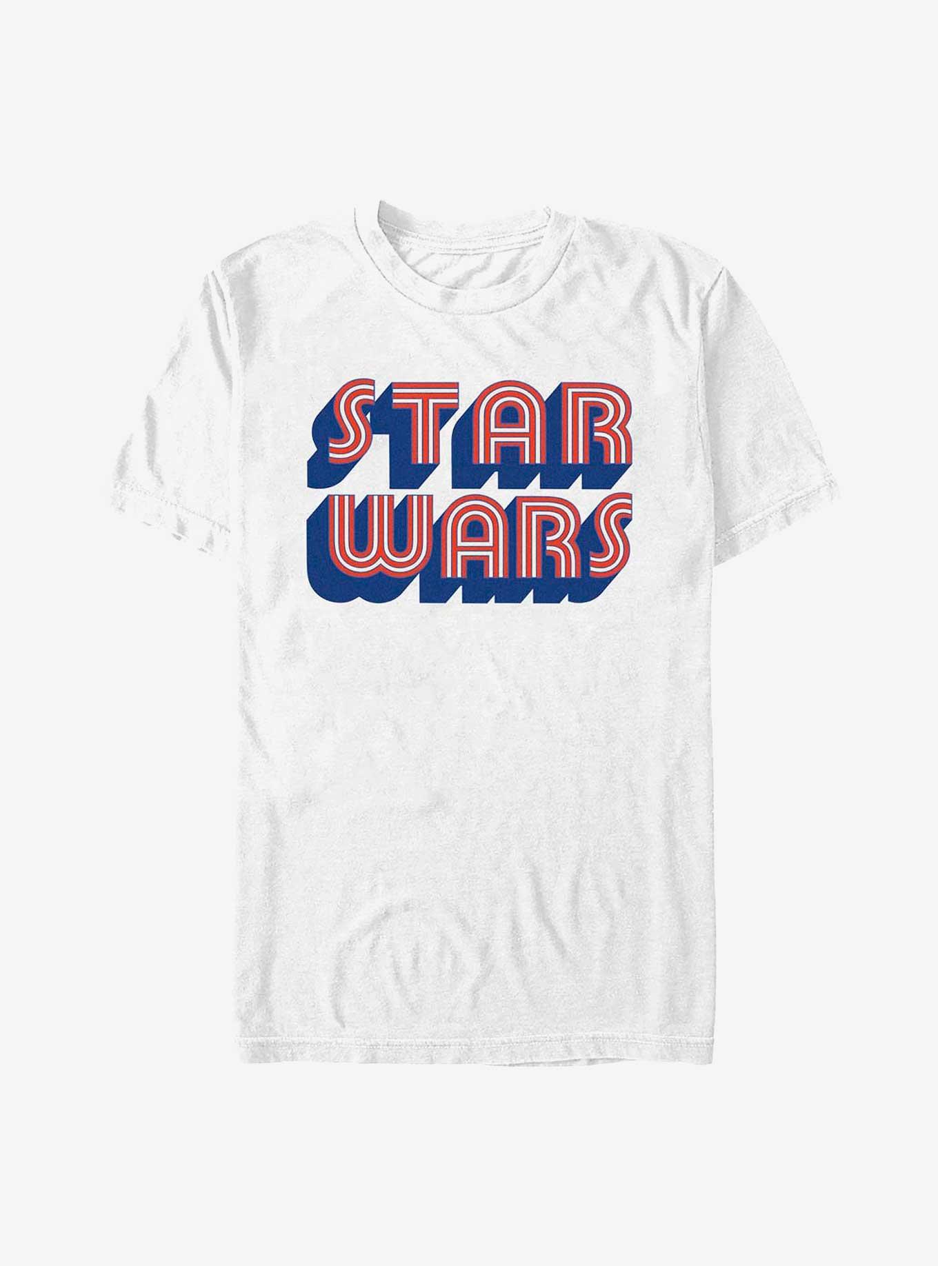Star Wars Stars and Stripes Logo T-Shirt, WHITE, hi-res