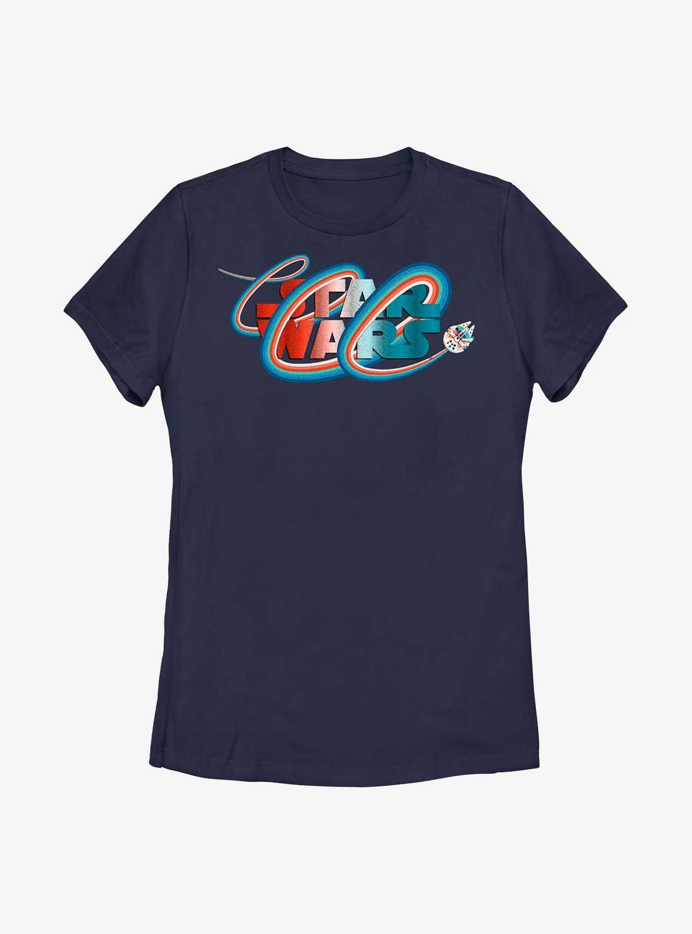 Star Wars Falcon Rainbow Logo Womens T-Shirt, , hi-res