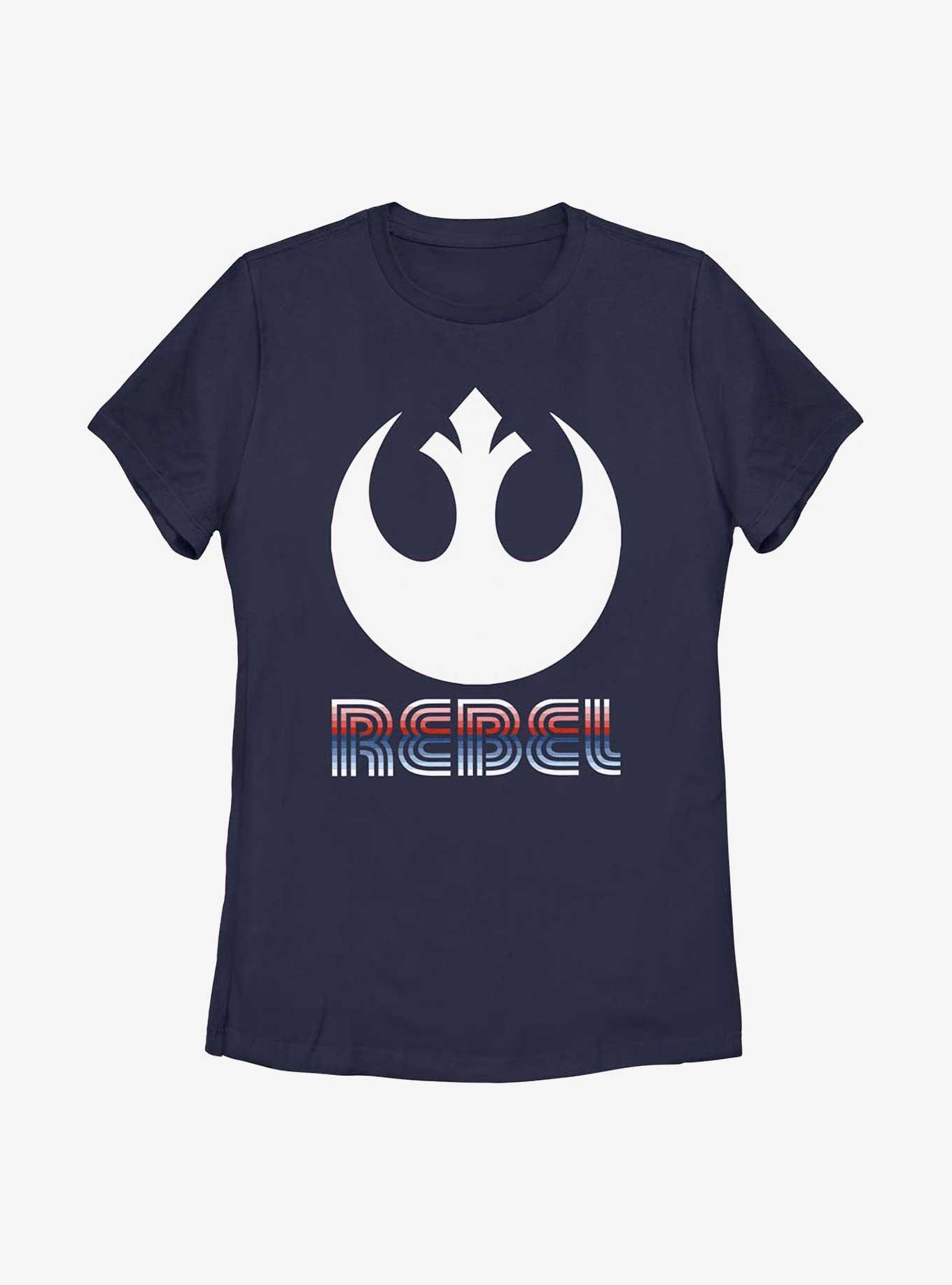 Star Wars Striped Rebel Emblem Womens T-Shirt, , hi-res