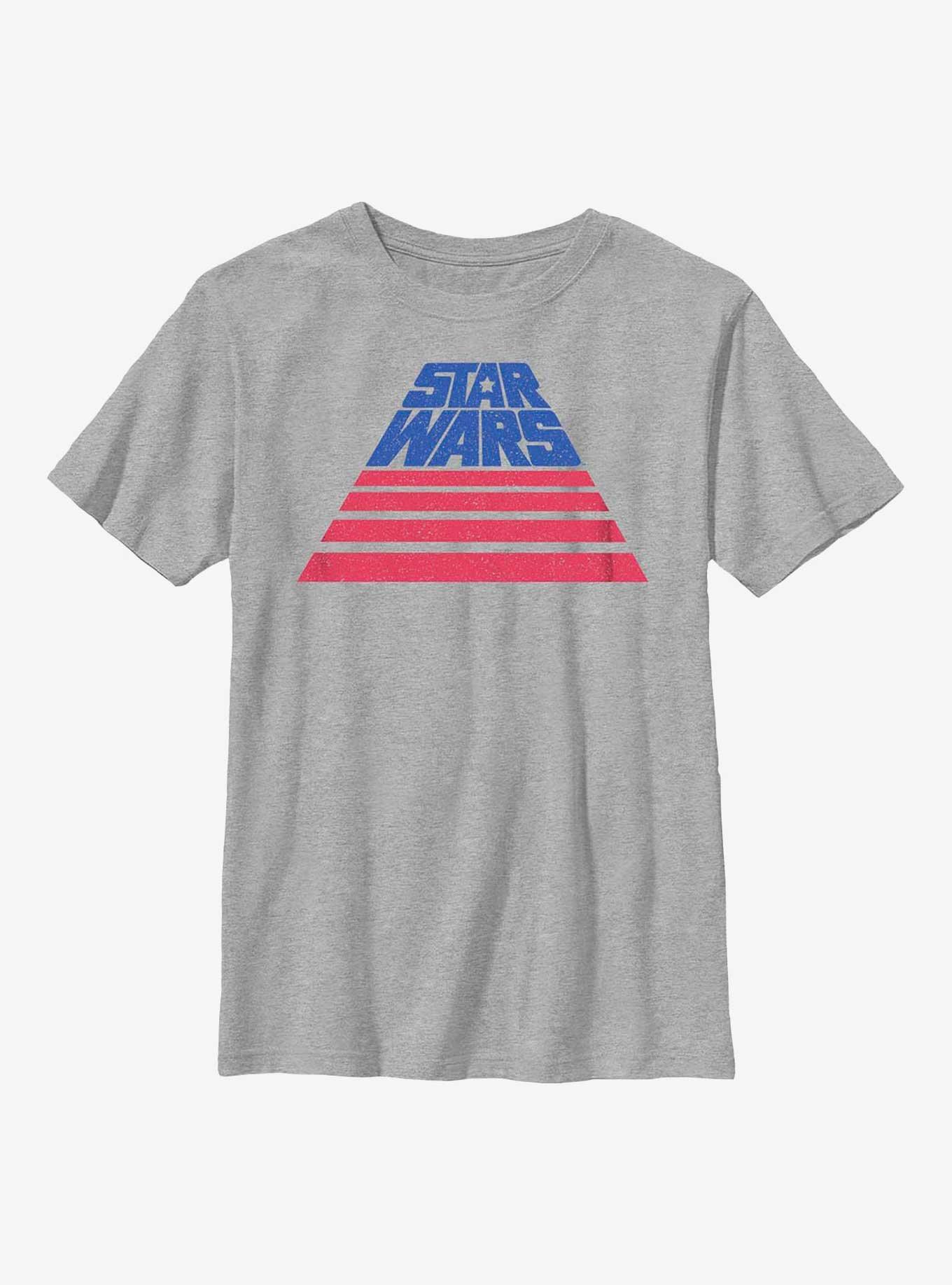 Star Wars Logo Stripe Stack Youth T-Shirt, , hi-res