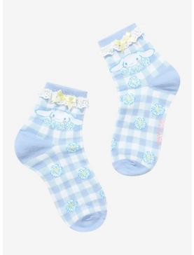 Cinnamoroll Gingham Floral Lace Ankle Socks, , hi-res