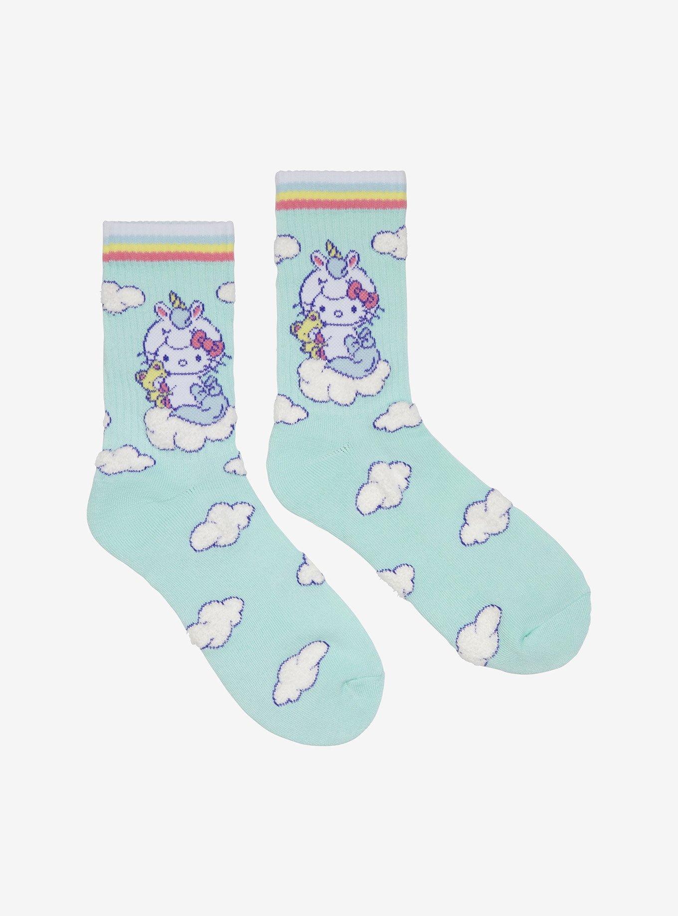 Hello Kitty Unicorn Cloud Crew Socks, , hi-res