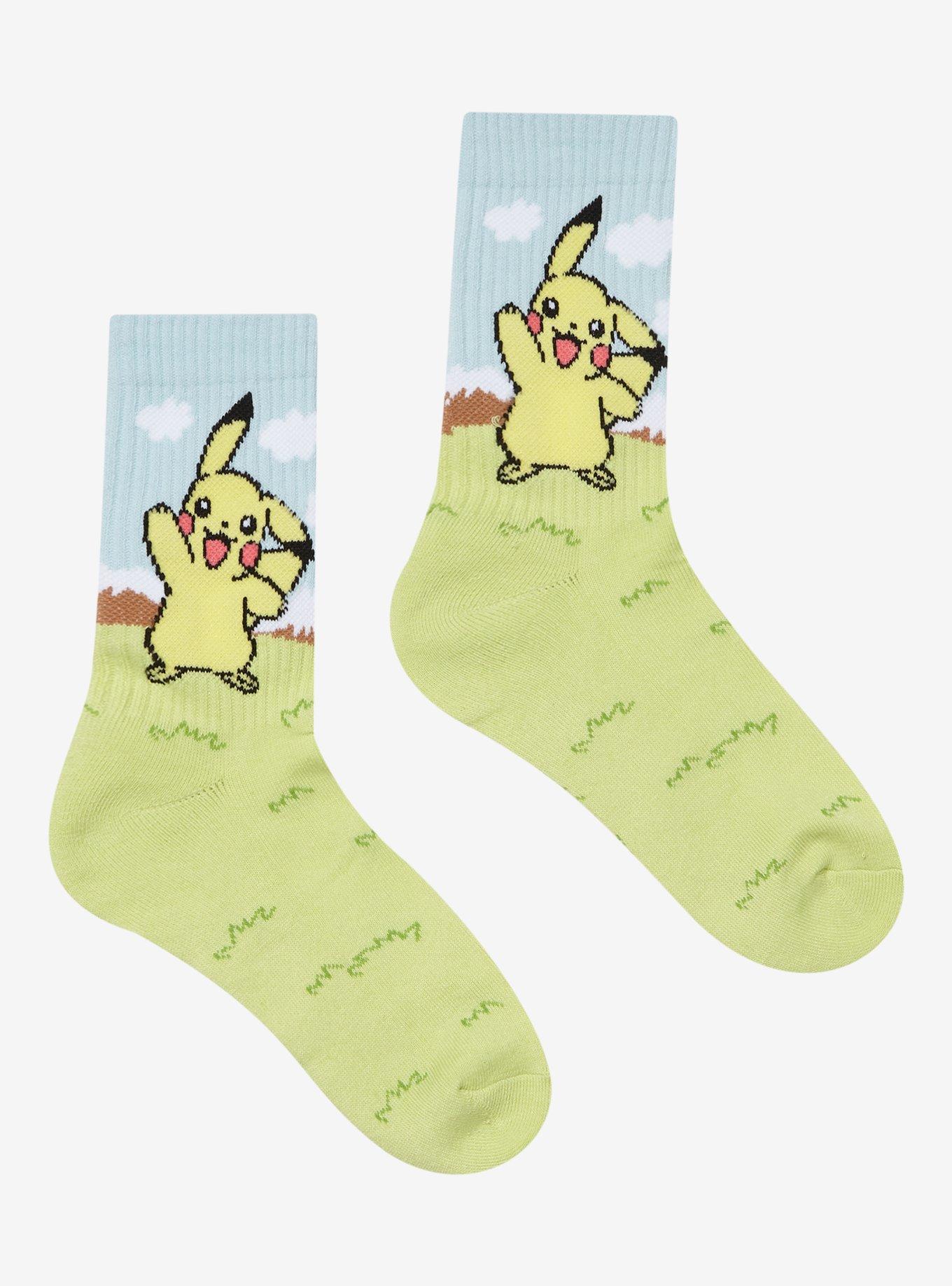 Pokemon Pikachu Scenic Crew Socks, , hi-res