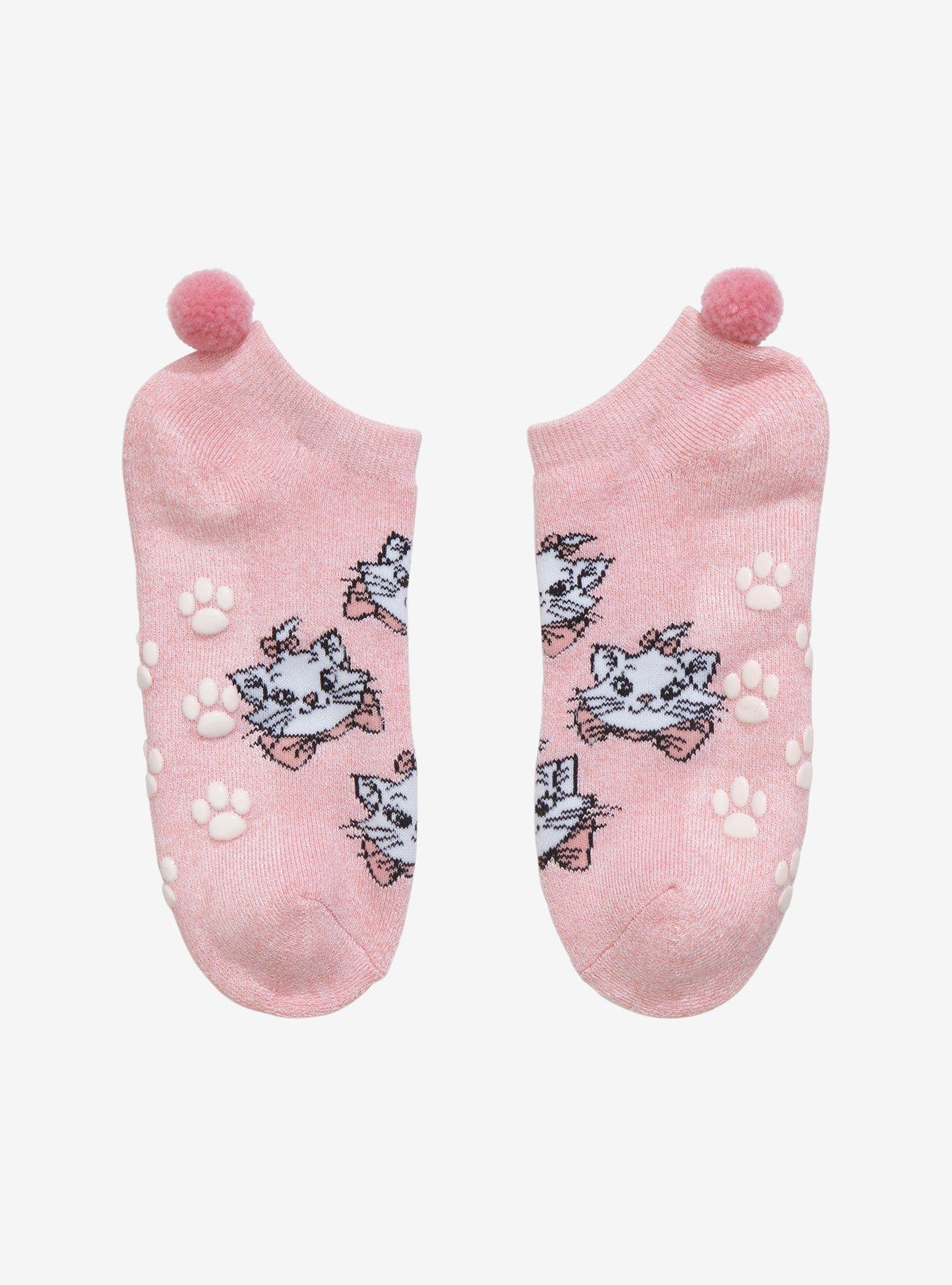 Disney The Aristocats Marie Pom No-Show Grip Socks, , hi-res