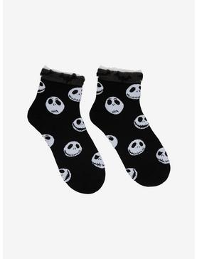 The Nightmare Before Christmas Jack Faces Mesh Trim Ankle Socks, , hi-res