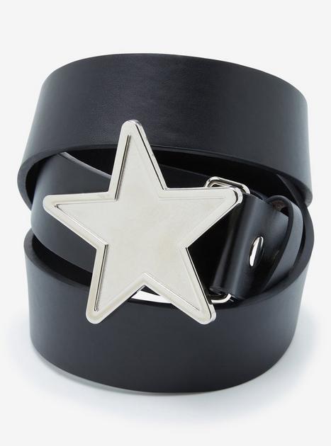 Hot Topic Black Belt with Silver Star Buckle 33668097_hi main image 3