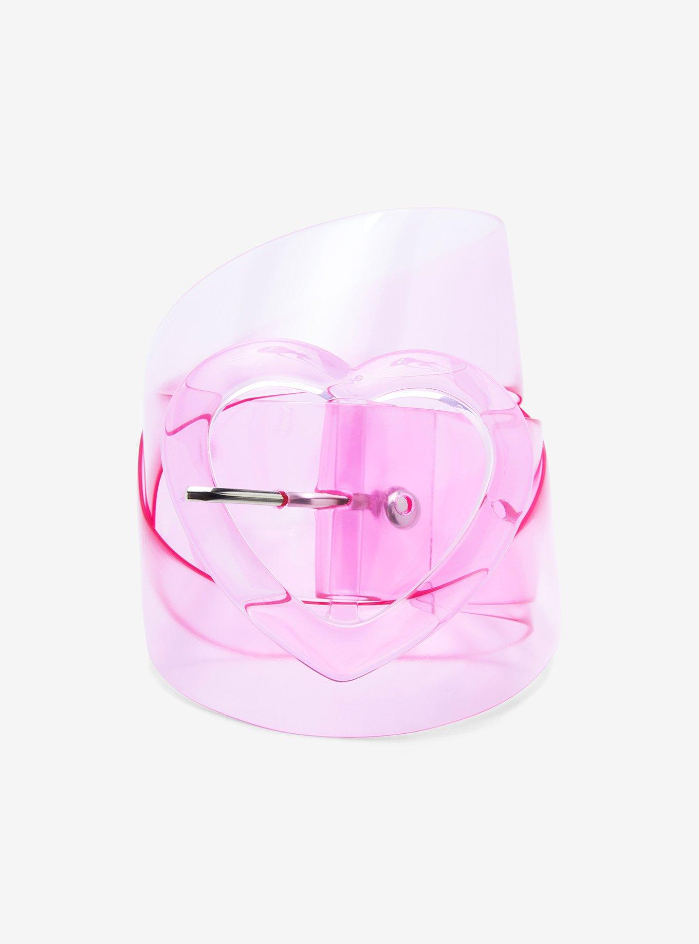 Pink Heart Translucent Belt, PINK, hi-res