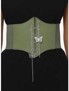 Green Butterfly Chain Corset, , hi-res