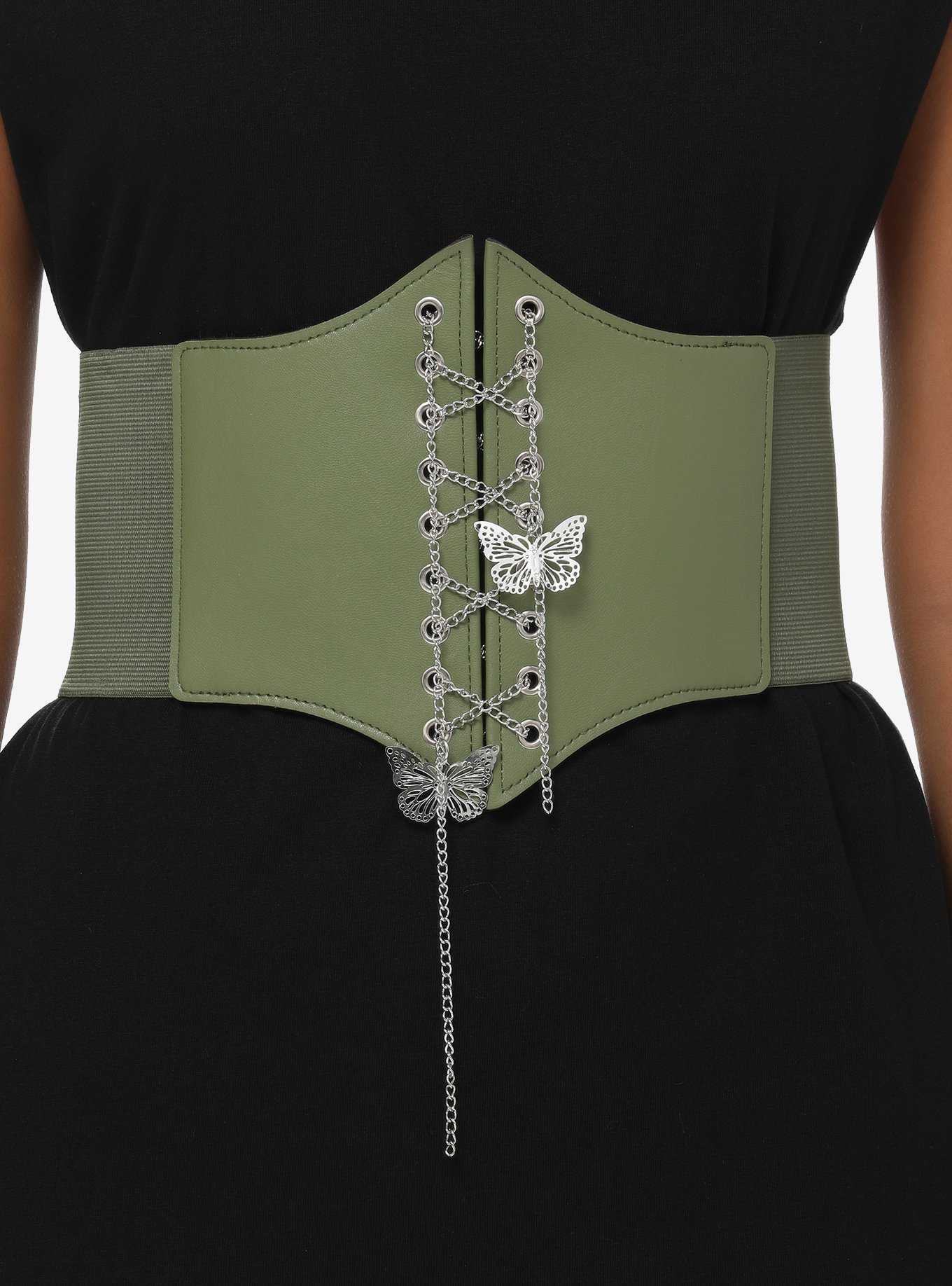 Green Butterfly Chain Corset, , hi-res