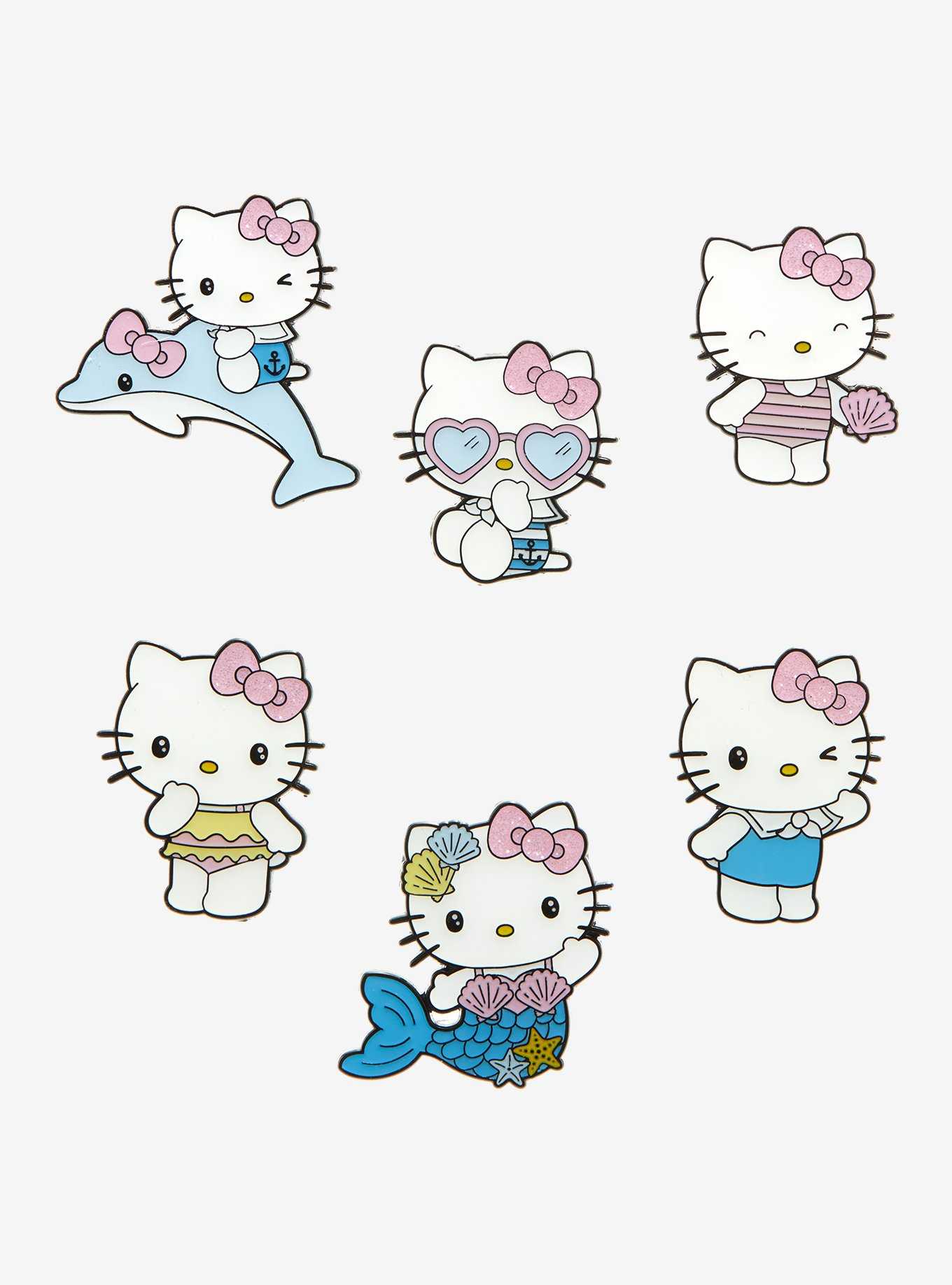 Hello Kitty Enamel Pin Sanrio for Lapel Backpacks Bags Cute Face Bow