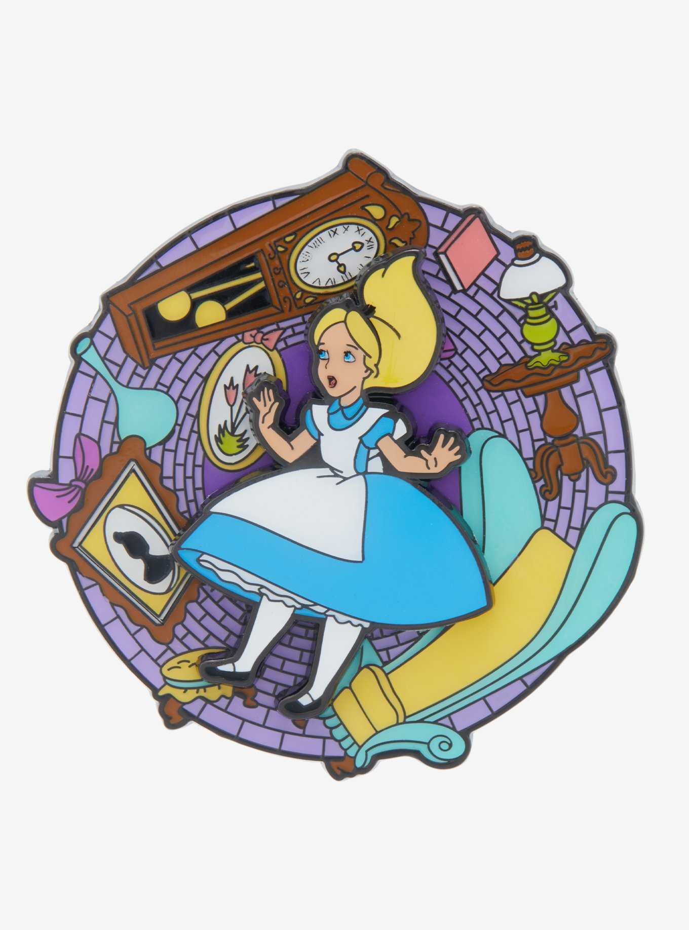 Loungefly Disney Alice In Wonderland Enamel Pin, , hi-res