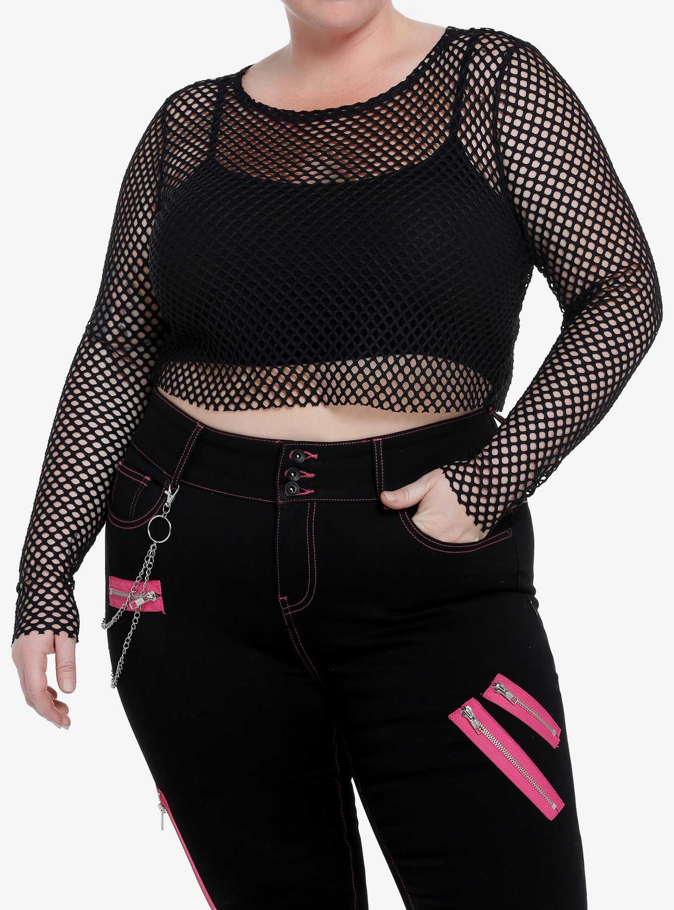 Plus Size Fishnet Top  Plus size, Fishnet top, Fashion