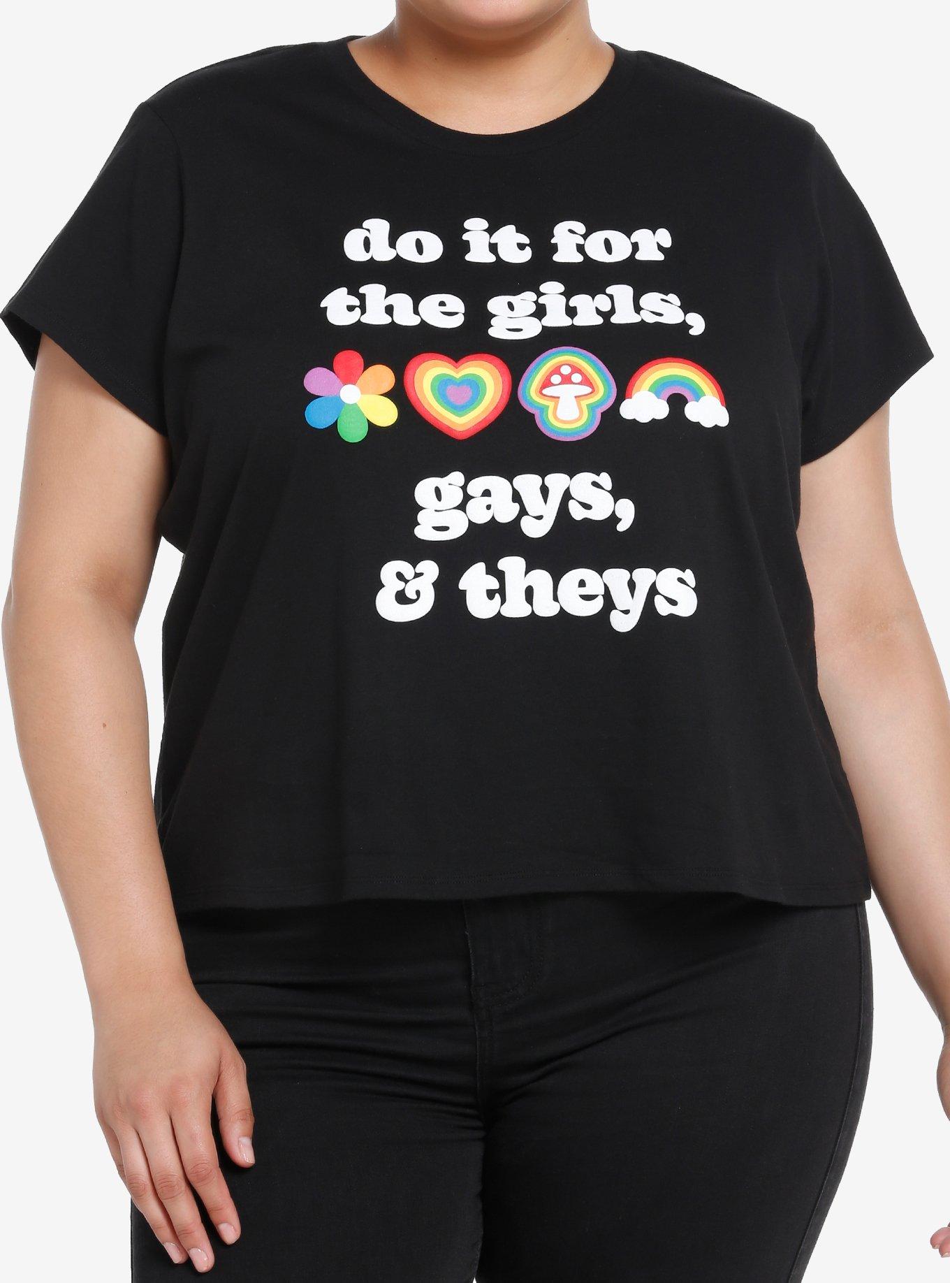Social Collision Do It For Everyone Crop T-Shirt Plus Size, BLACK, hi-res