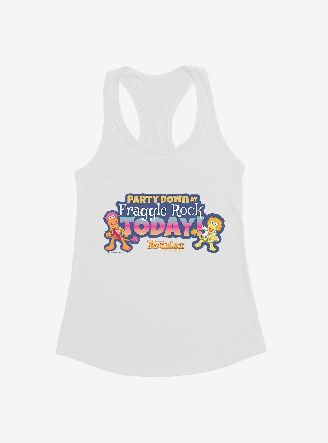 Fraggle Rock Back To The Rock Party Down Girls Tank, WHITE, hi-res
