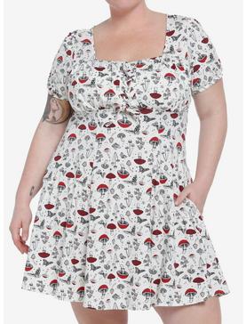 Thorn & Fable Mushrooms Babydoll Dress Plus Size, , hi-res