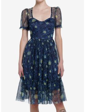 Thorn & Fable Starry Nights Mesh Puff Sleeve Dress, , hi-res