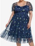 Thorn & Fable Starry Nights Mesh Puff Sleeve Dress Plus Size, STARRY NIGHT, hi-res