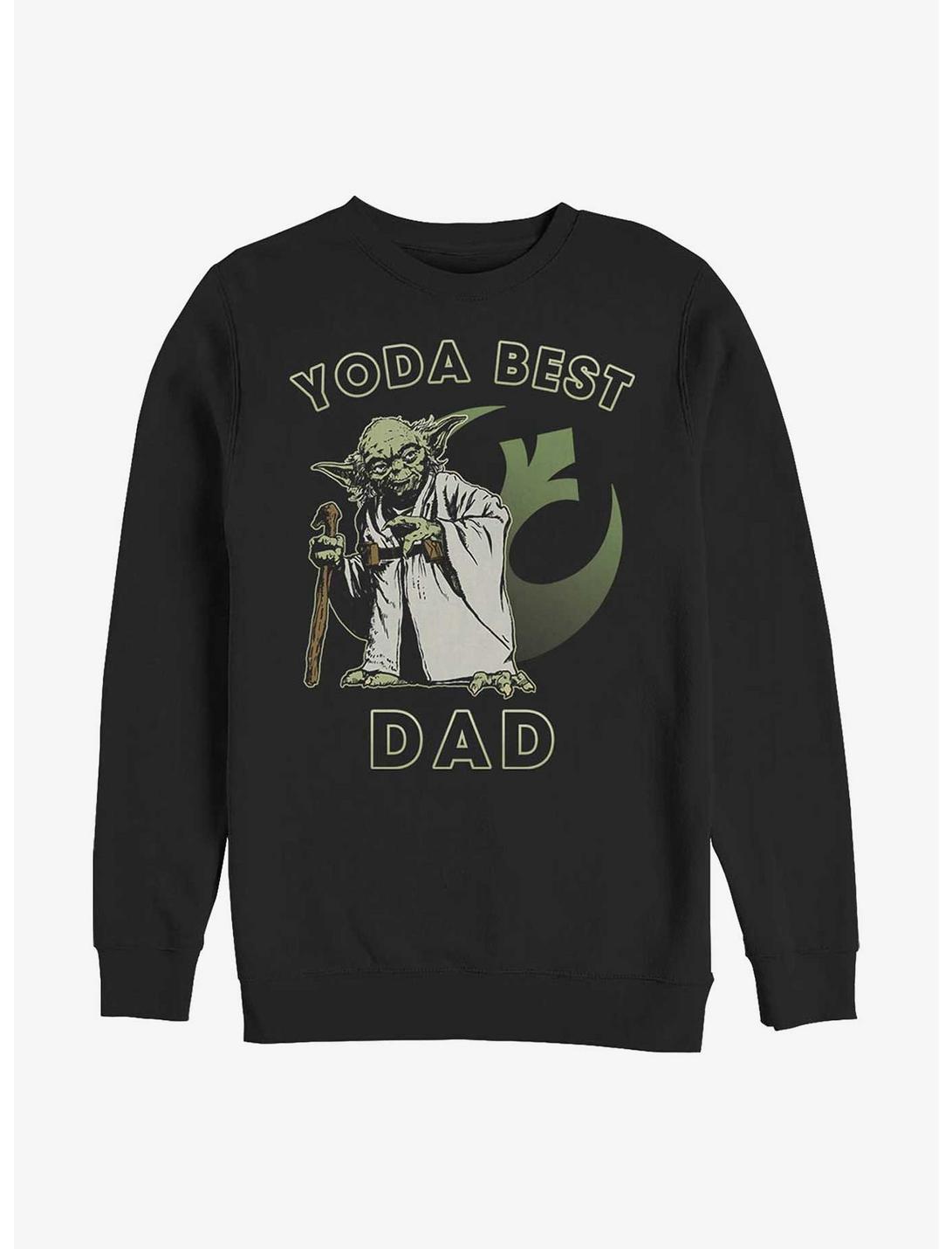 Star Wars Yoda Best Dad Sweatshirt, BLACK, hi-res