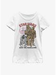 Star Wars Join The Rebellion Youth Girls T-Shirt, WHITE, hi-res
