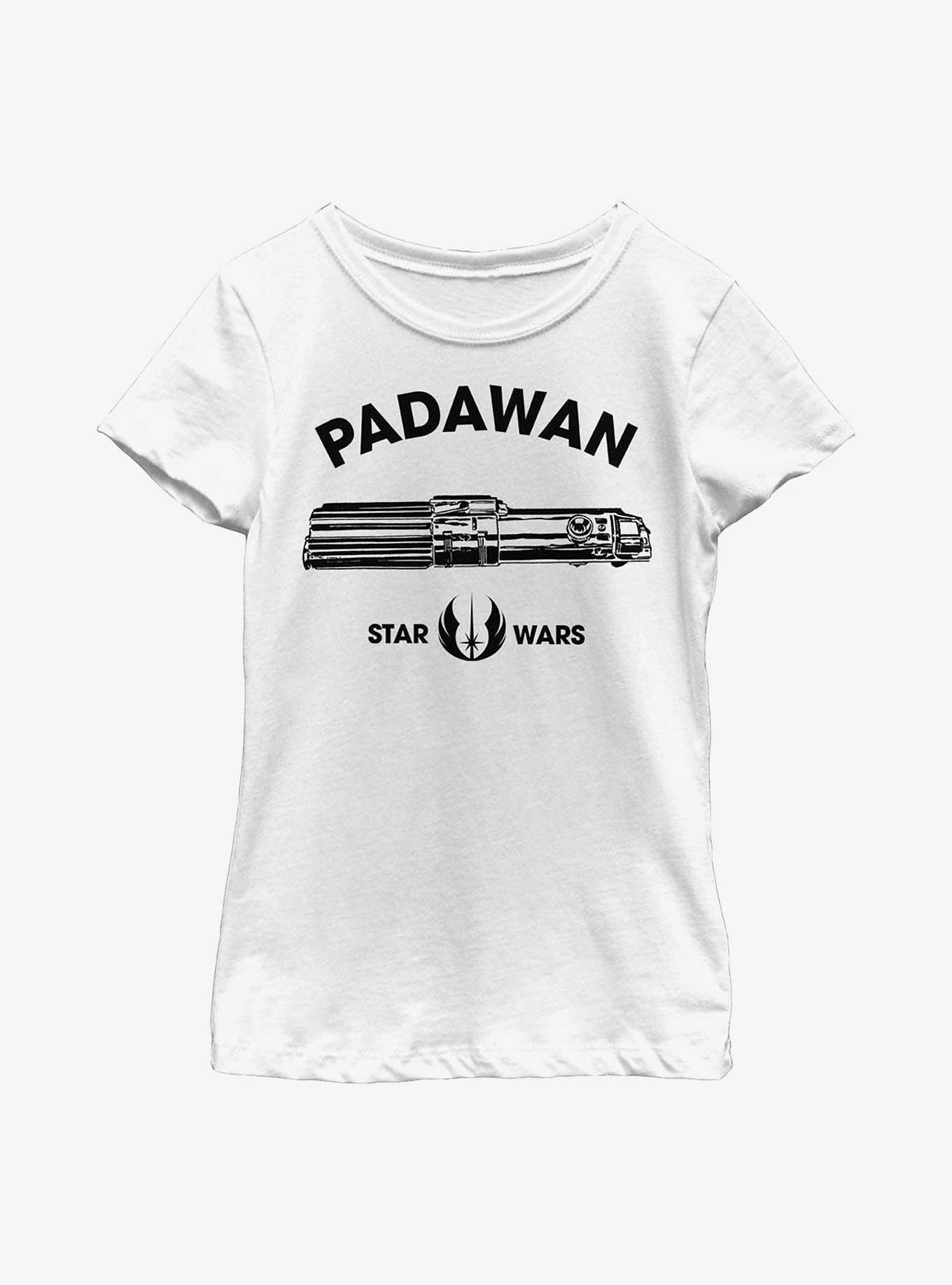 Star Wars Padawan Lightsaber Youth Girls T-Shirt, WHITE, hi-res