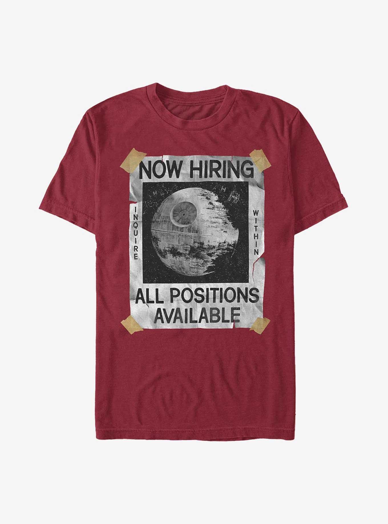 Star Wars All Positions Available T-Shirt, CARDINAL, hi-res