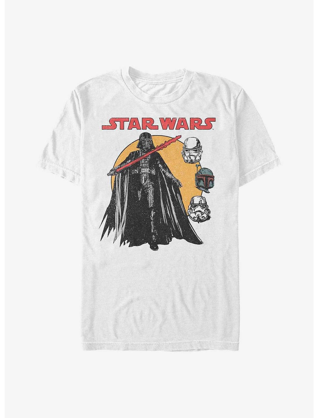 Star Wars Retro Villain Darth Vader T-Shirt, WHITE, hi-res