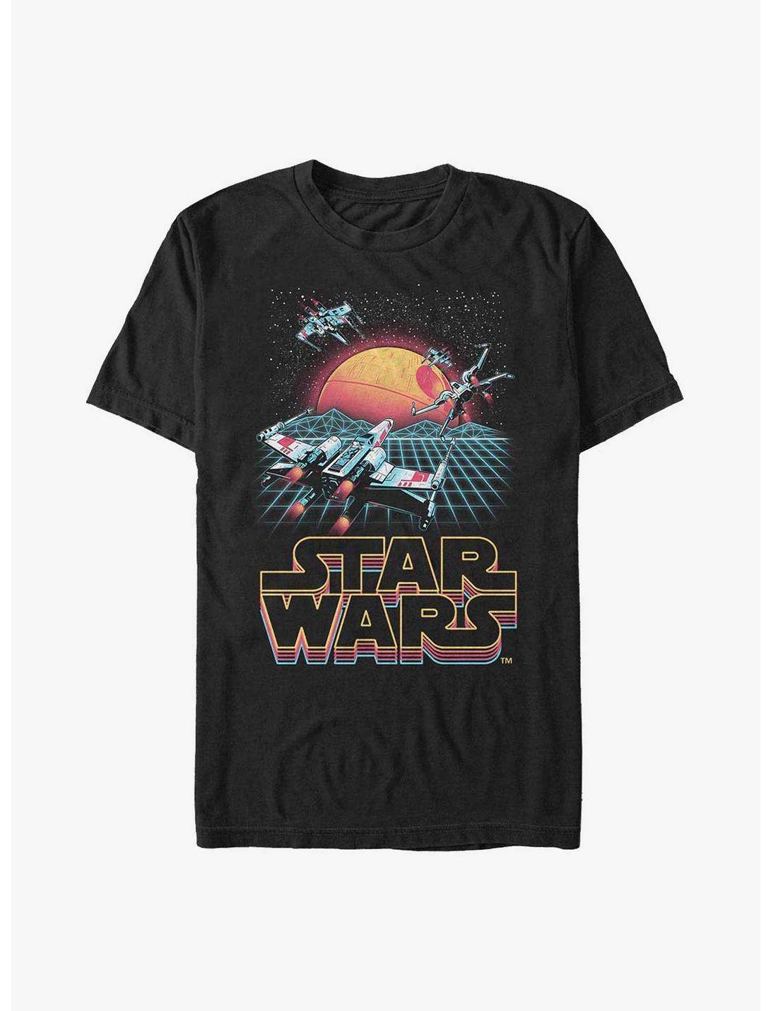 Star Wars Retro X-Wing Battle T-Shirt, BLACK, hi-res