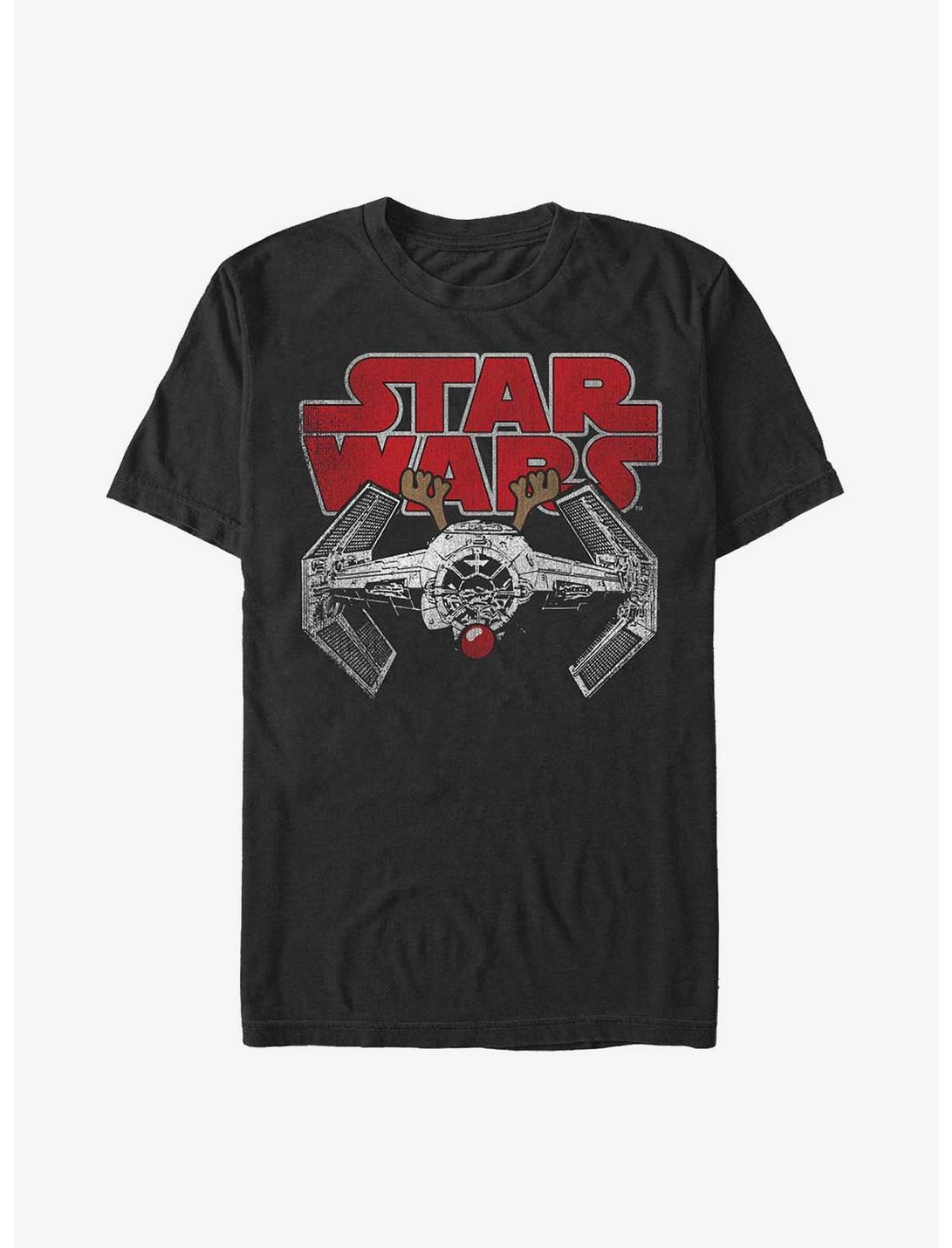 Star Wars Rudolph Tie Fighter Logo T-Shirt, BLACK, hi-res