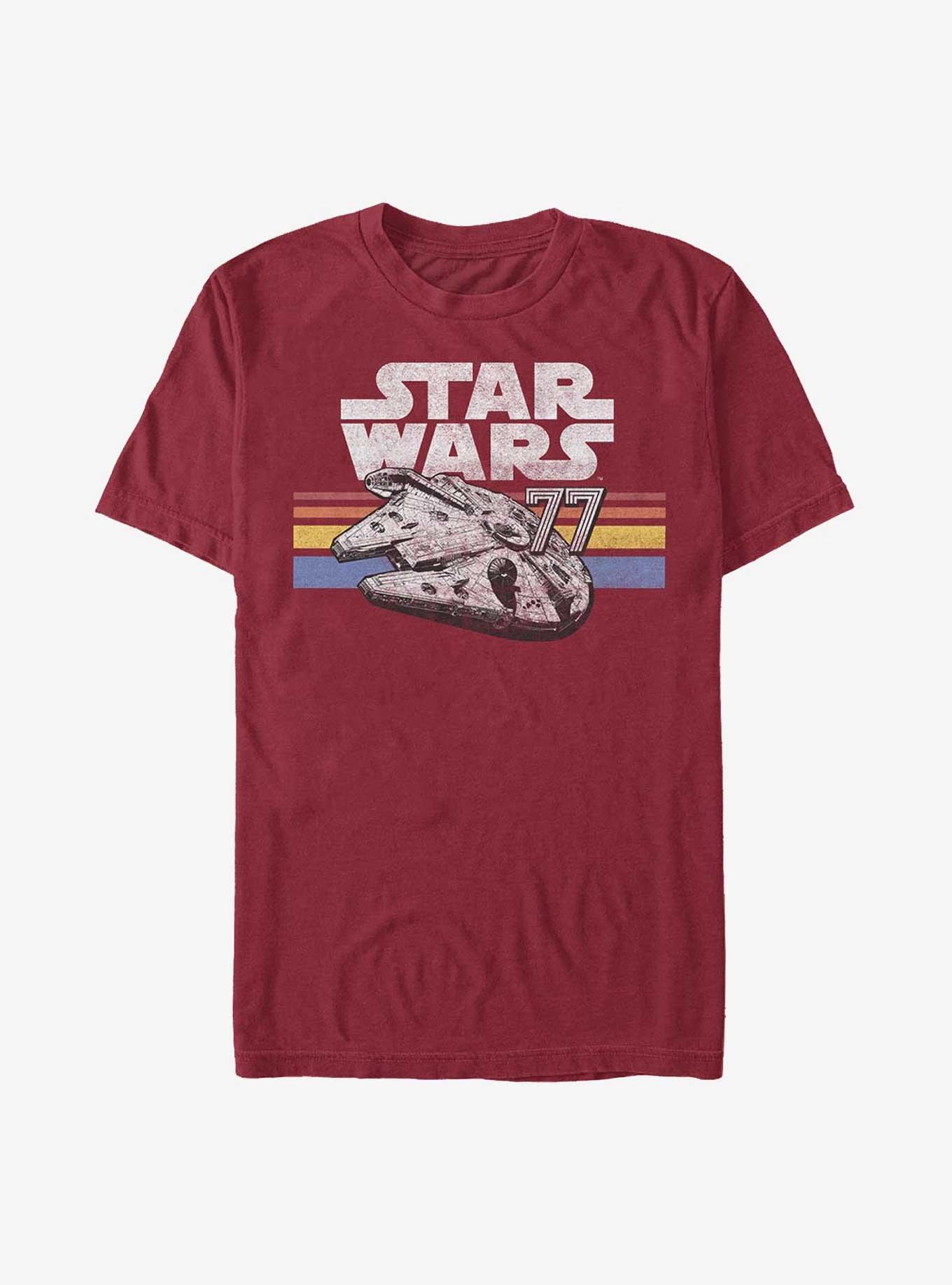 Star Wars Vintage Falcon Stripes T-Shirt, CARDINAL, hi-res