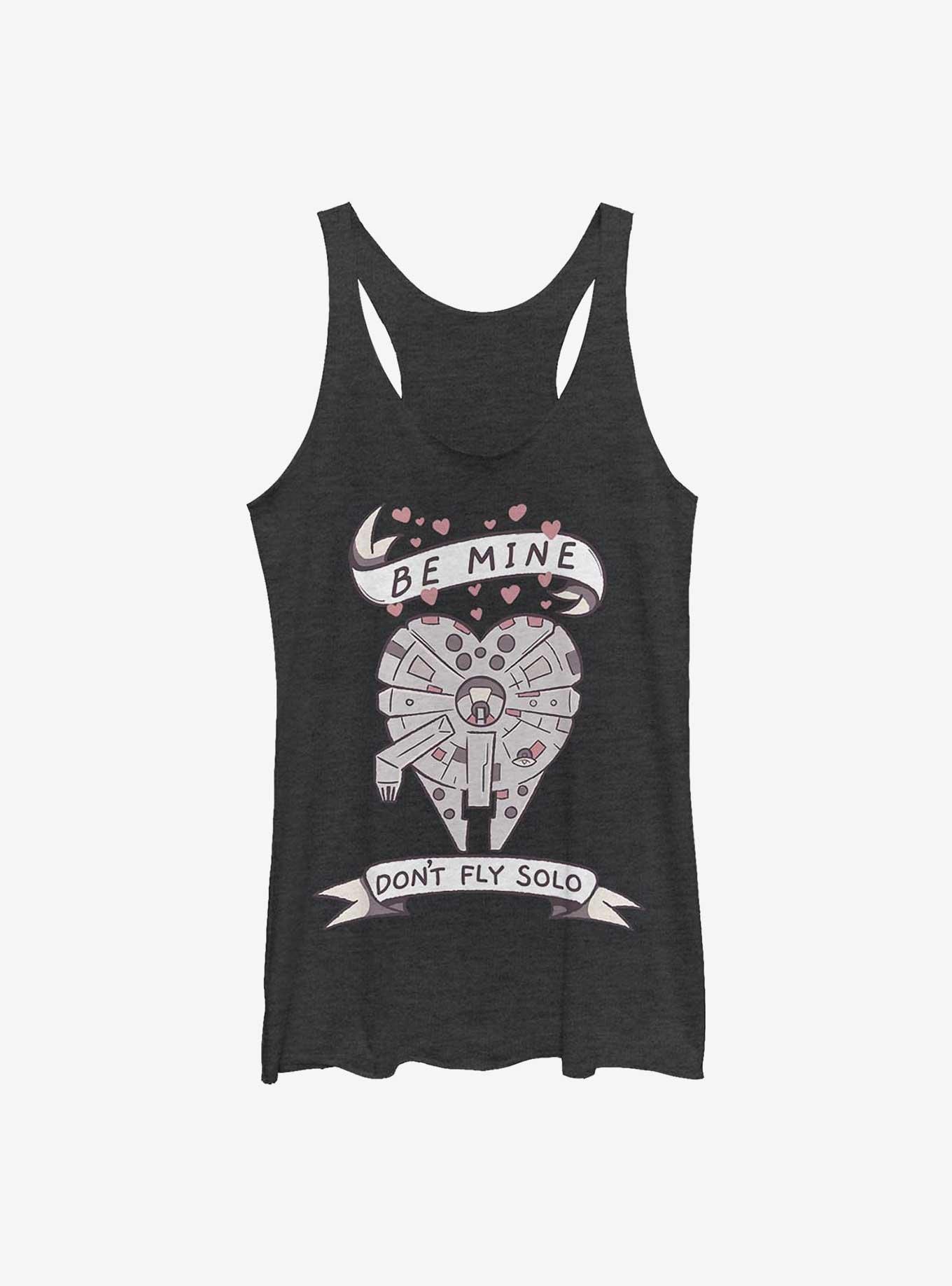 Star Wars Be Mine Falcon Tank, BLK HTR, hi-res