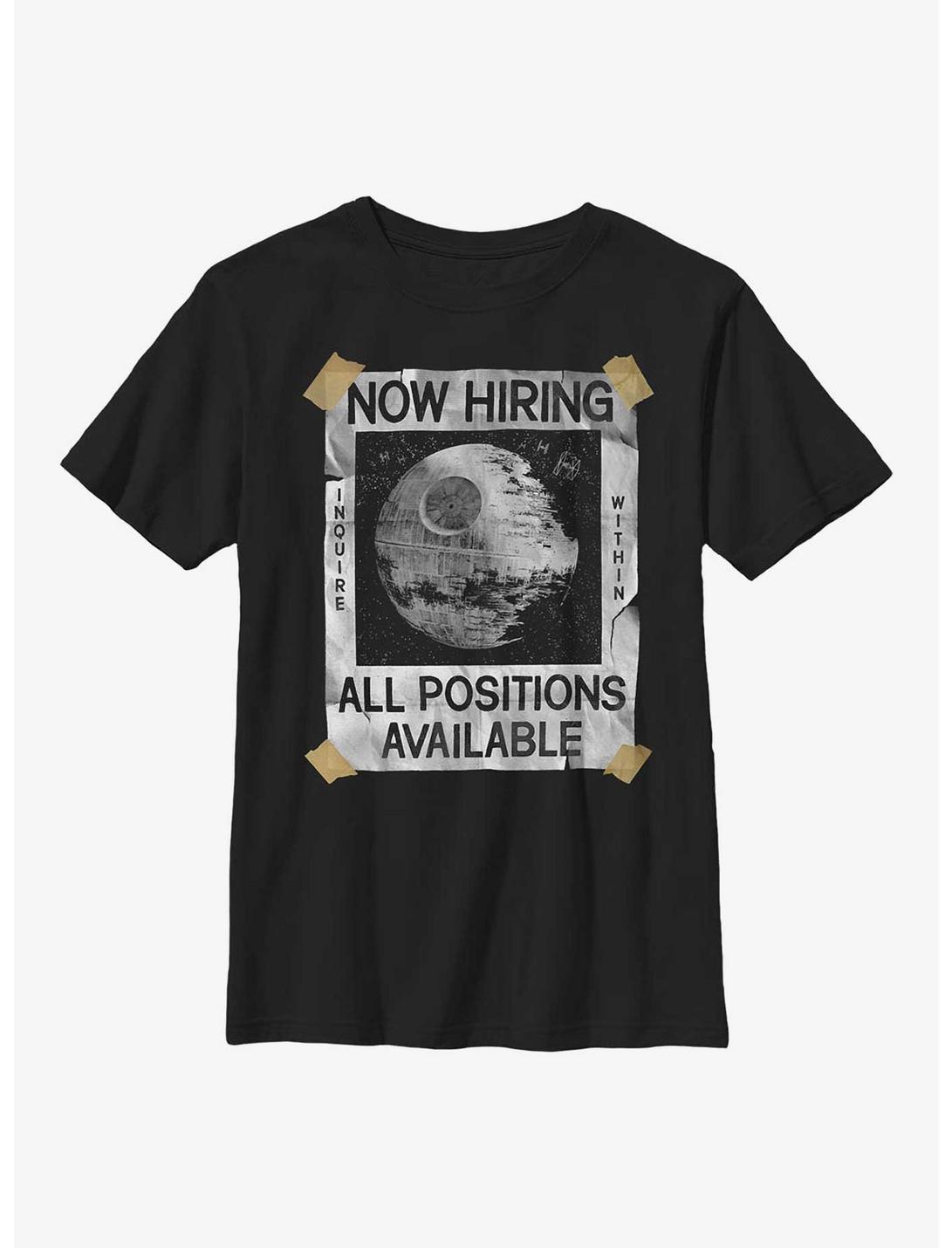 Star Wars All Positions Available Youth T-Shirt, BLACK, hi-res