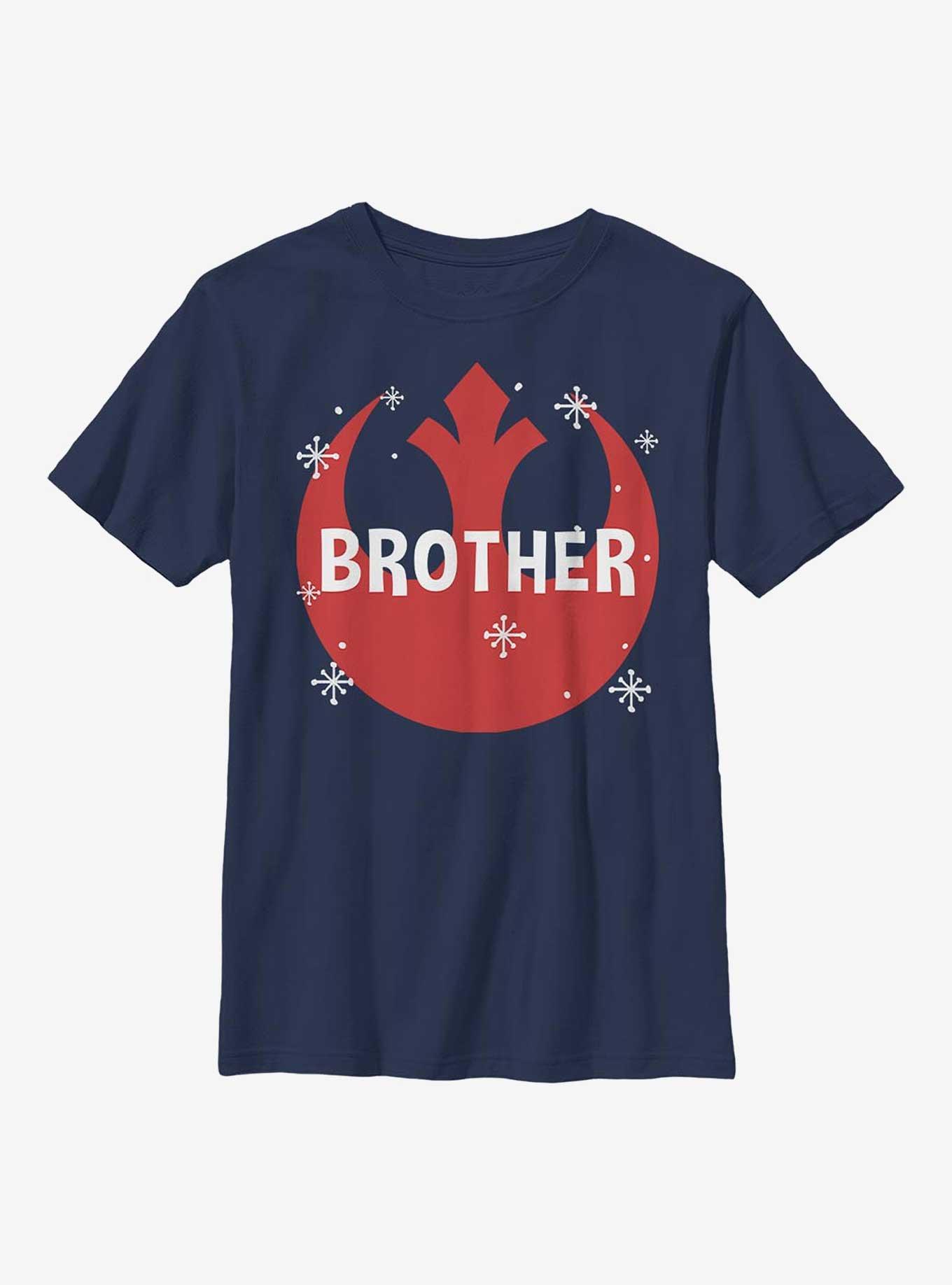 Star Wars Brother Rebel Snowflake Youth T-Shirt, NAVY, hi-res