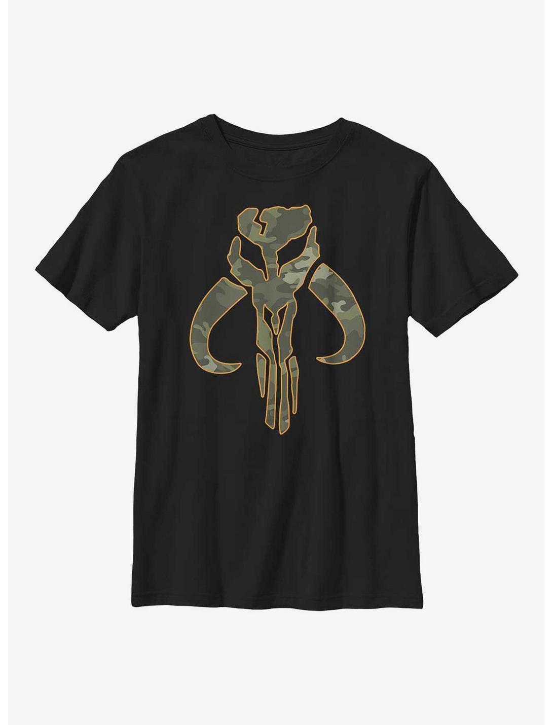Star Wars Camo Skull Youth T-Shirt, BLACK, hi-res