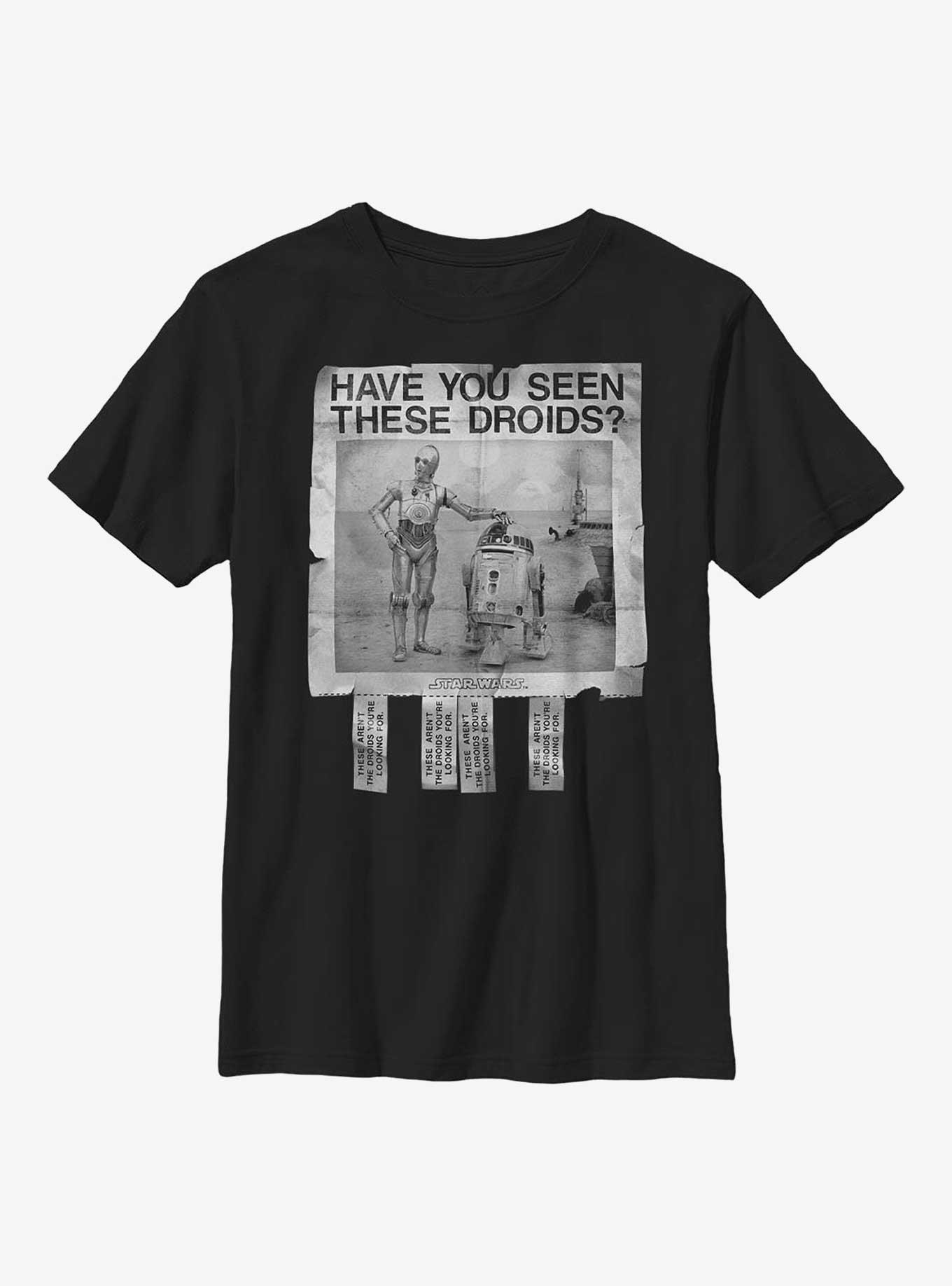 Star Wars Have You Seen These Droids? Youth T-Shirt, BLACK, hi-res