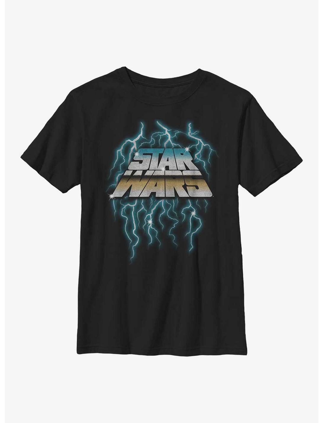 Star Wars Lightning Galaxy Youth T-Shirt, BLACK, hi-res