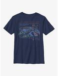 Star Wars Millennium Blue Print Youth T-Shirt, NAVY, hi-res