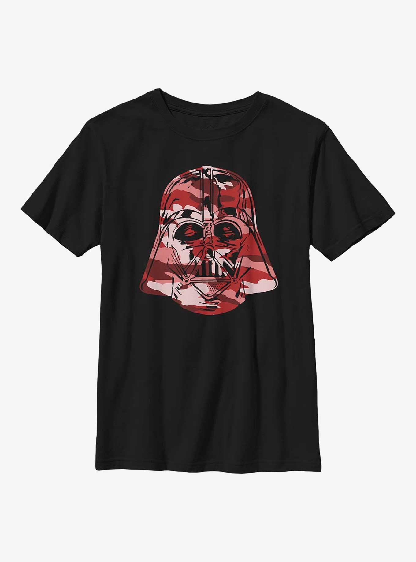 Star Wars Red Tint Camo Vader Youth T-Shirt, BLACK, hi-res