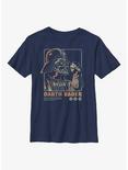 Star Wars Vader Outline Graphic Youth T-Shirt, NAVY, hi-res