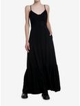 Cosmic Aura Black Lace Maxi Dress, BLACK, hi-res